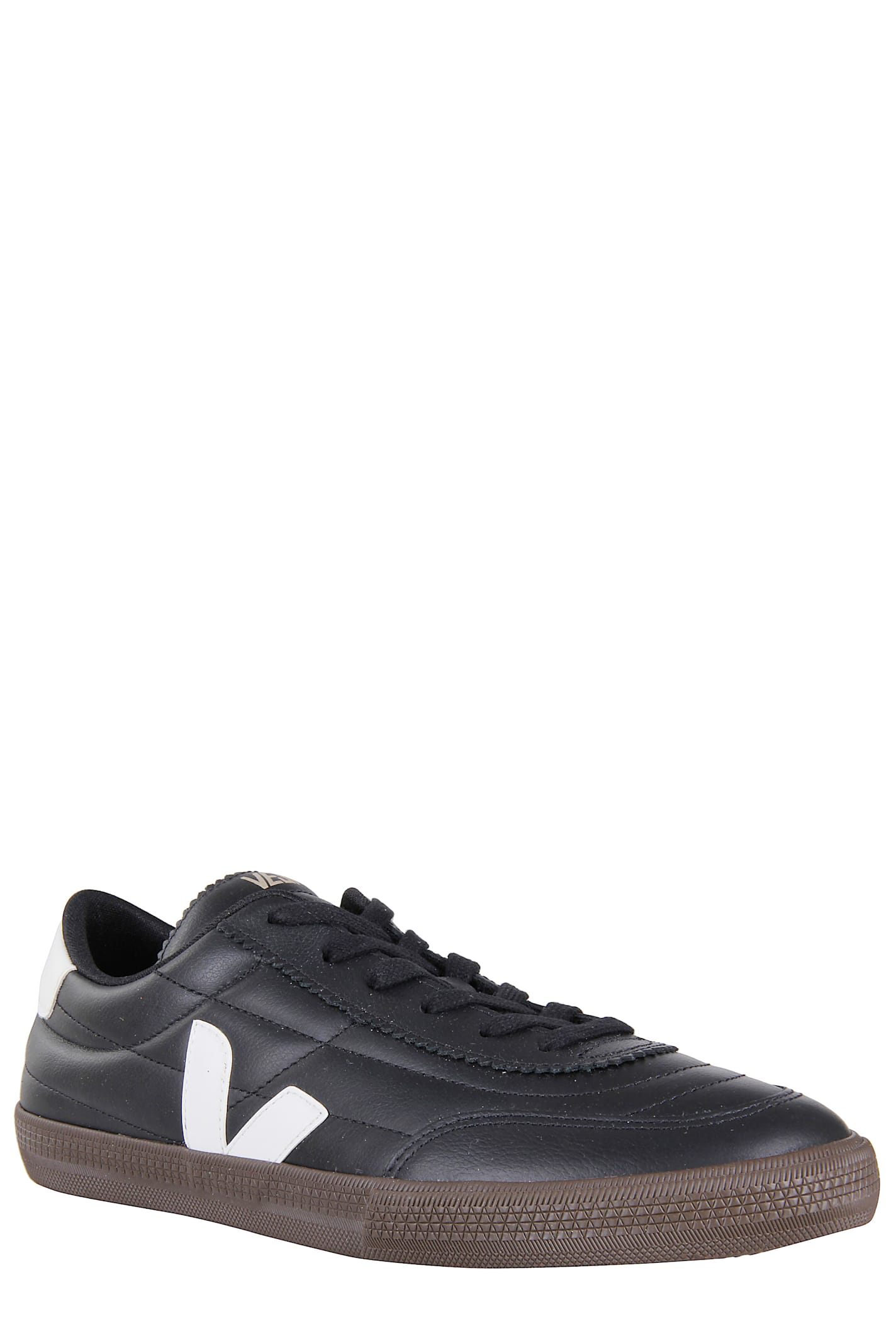 Veja Panenka Black Sneaker With Logo On The Side And Contrasting Heel In Leather Unisex In Multi