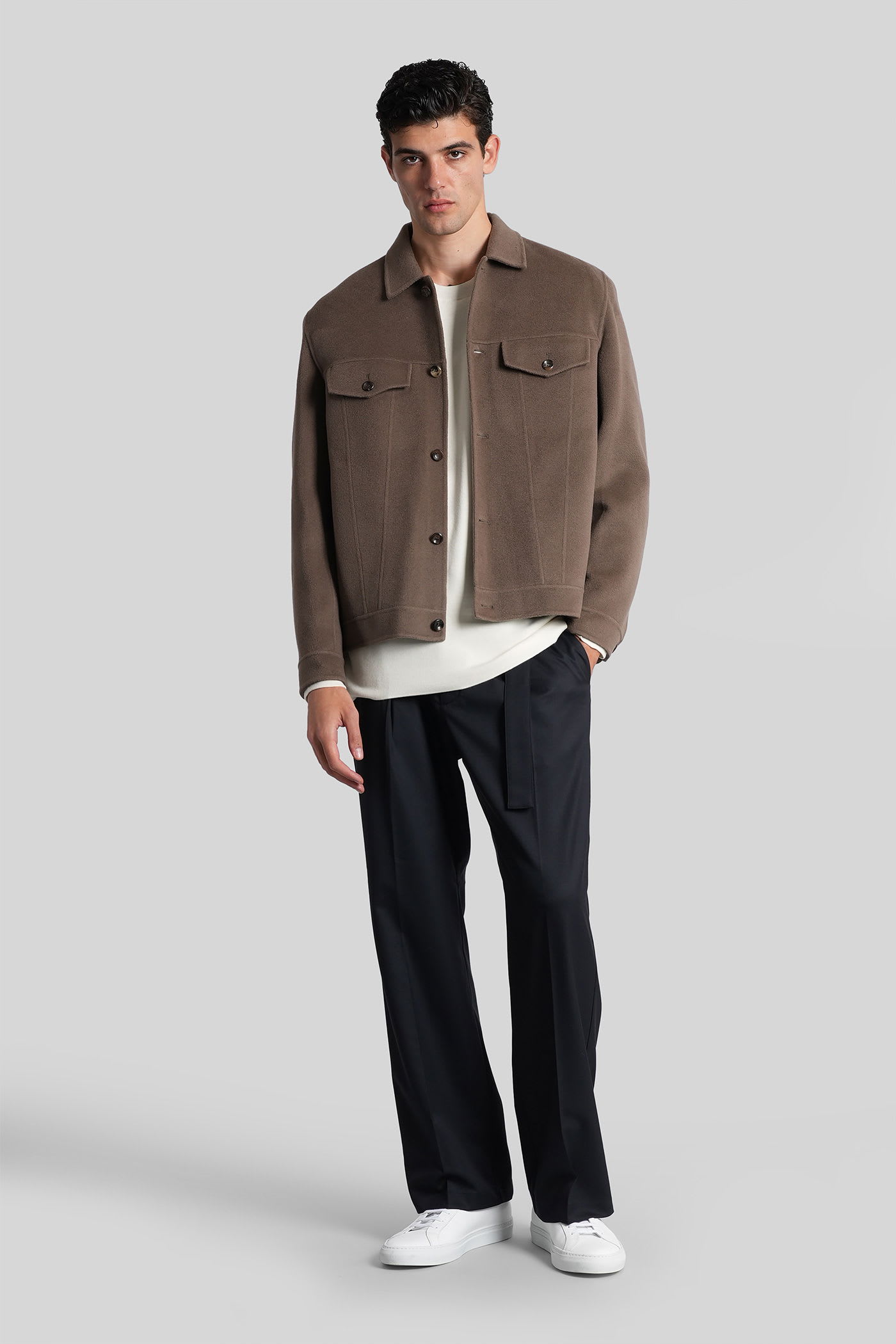 Attachment Pants In Blue Polyester In Blue