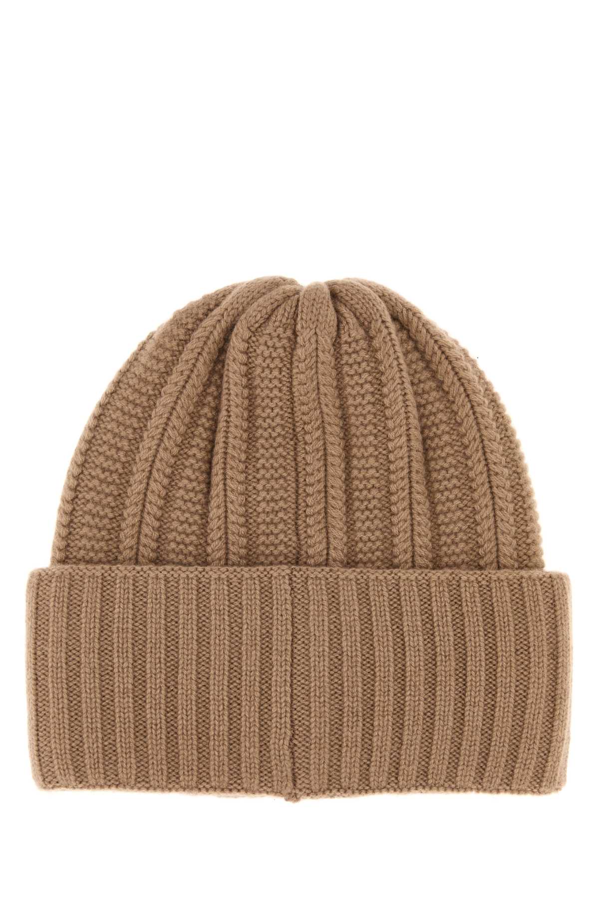 Max Mara Biscuit Cashmere Macbeth Beanie Hat In Multi