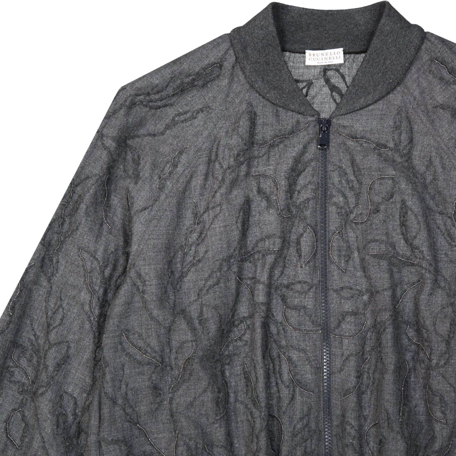 Shop Brunello Cucinelli Wool Jacket In Gray