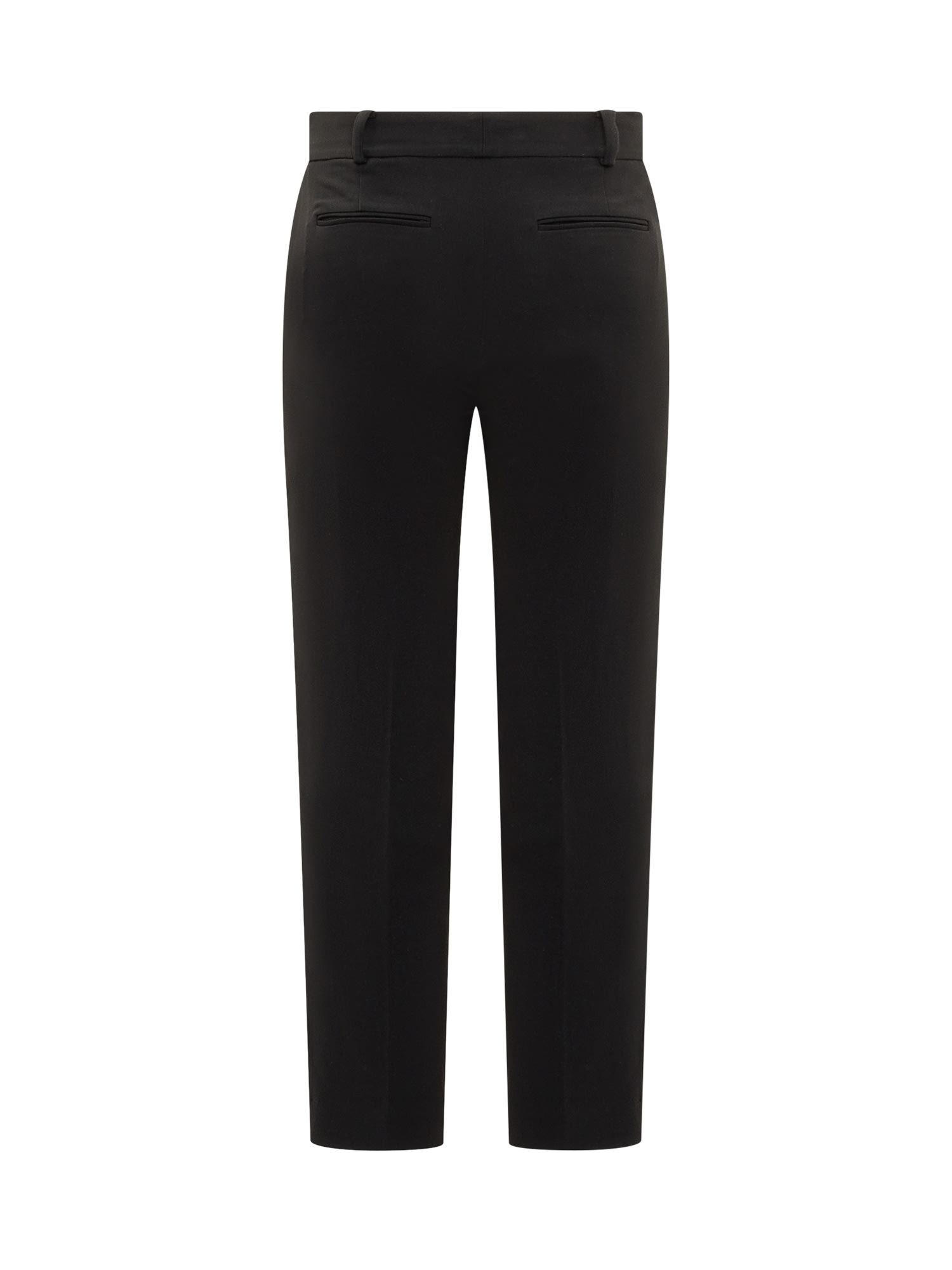 Michael Kors Grey Pinstriped Pants In Wool Blend Woman In Black