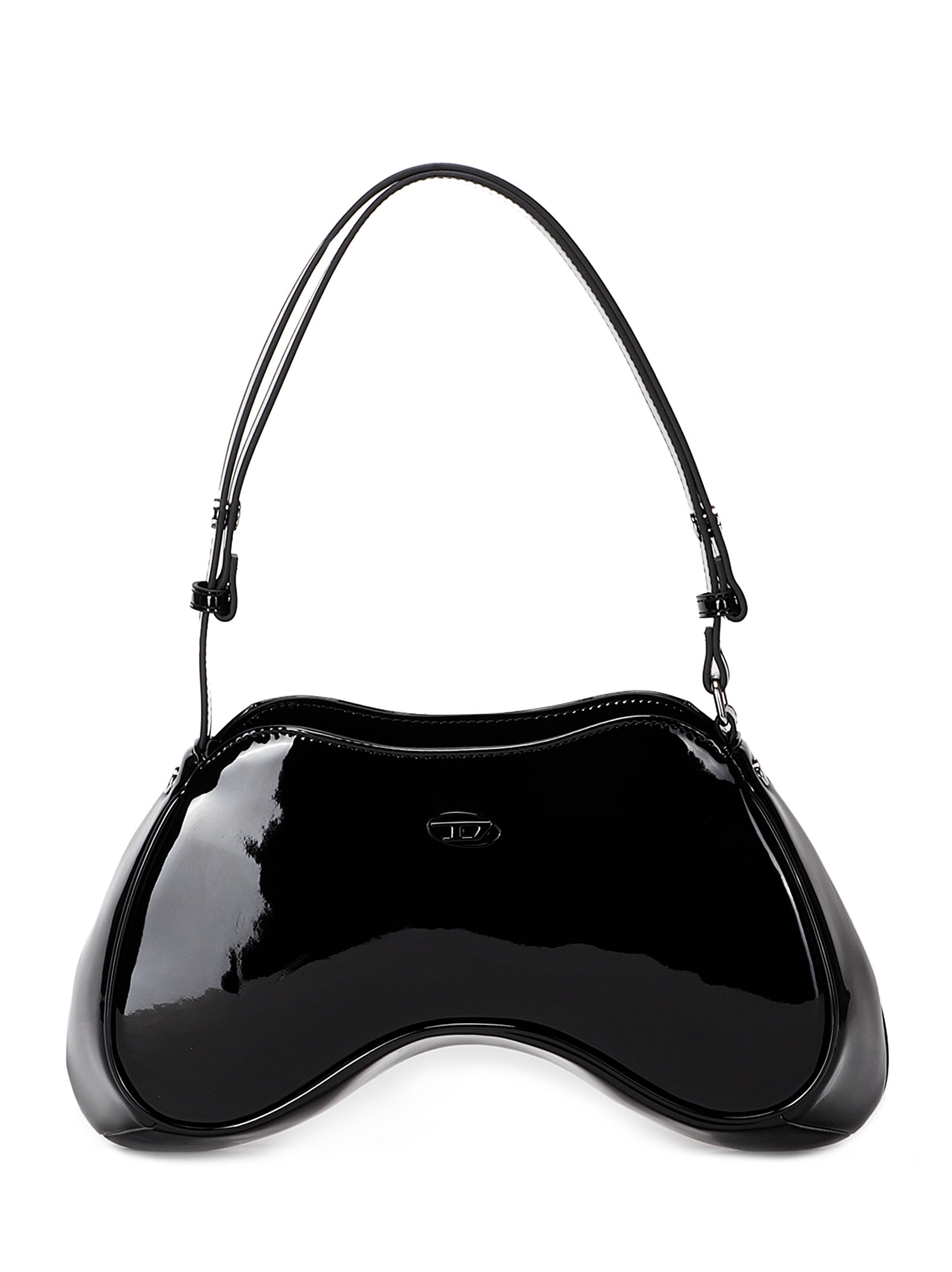 Diesel Play Synthetic Shoulder Bag In Black