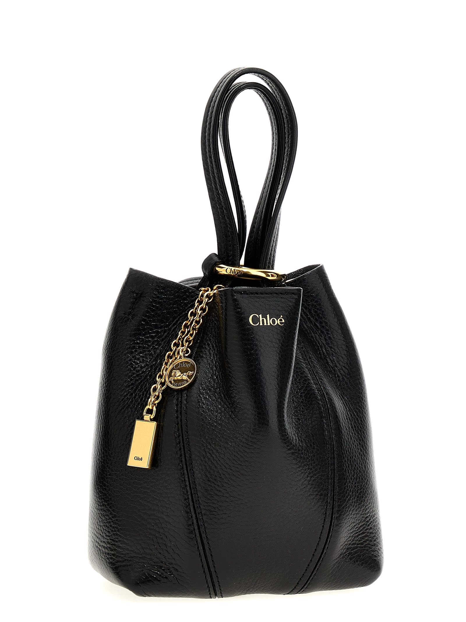 Chloé Small Spin Tote In Grained Leather Bags
