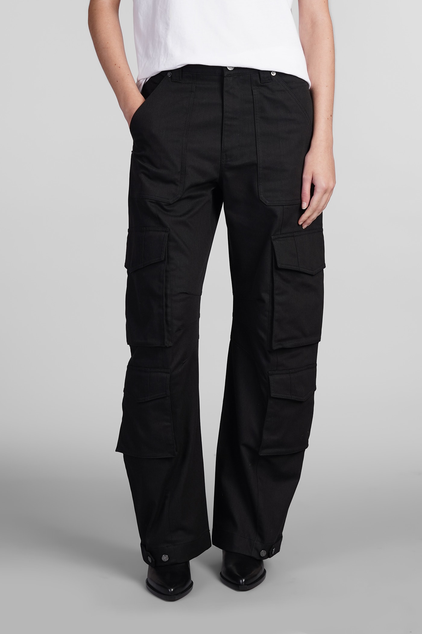 Cargo Lisette Pants In Black Polyester