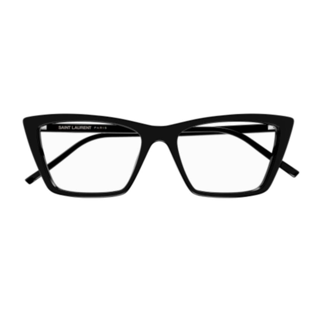 Shop Saint Laurent Sl 737ica Thin Opt-001 Black-black-transparent