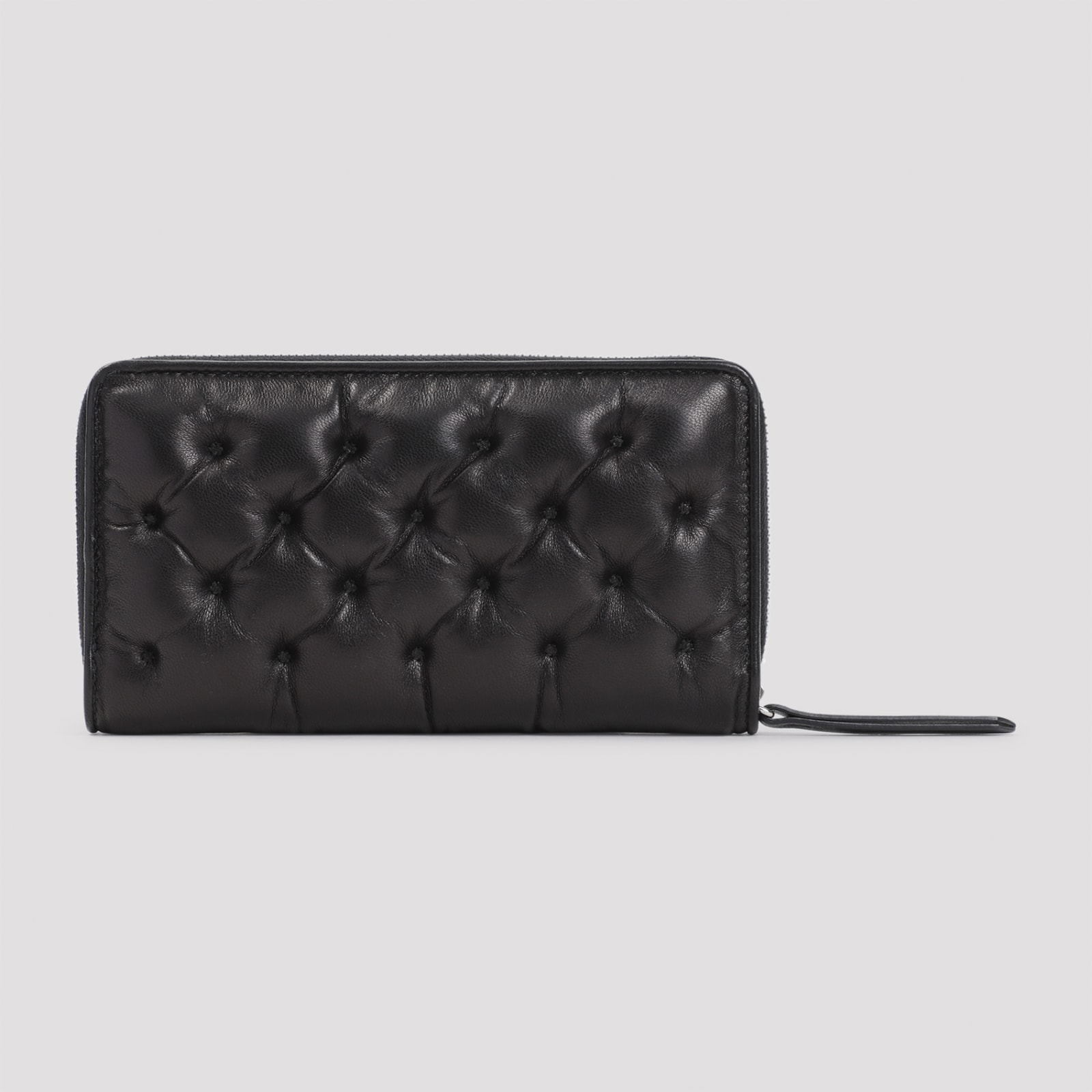 Shop Maison Margiela Wallet Zip Around Continental In Black