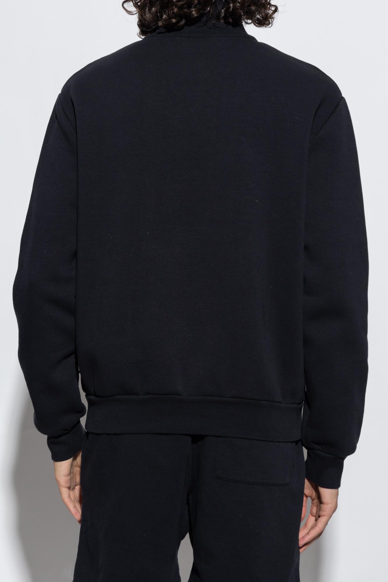 Shop Acne Studios Sweatshirt With Standing Collar In Black