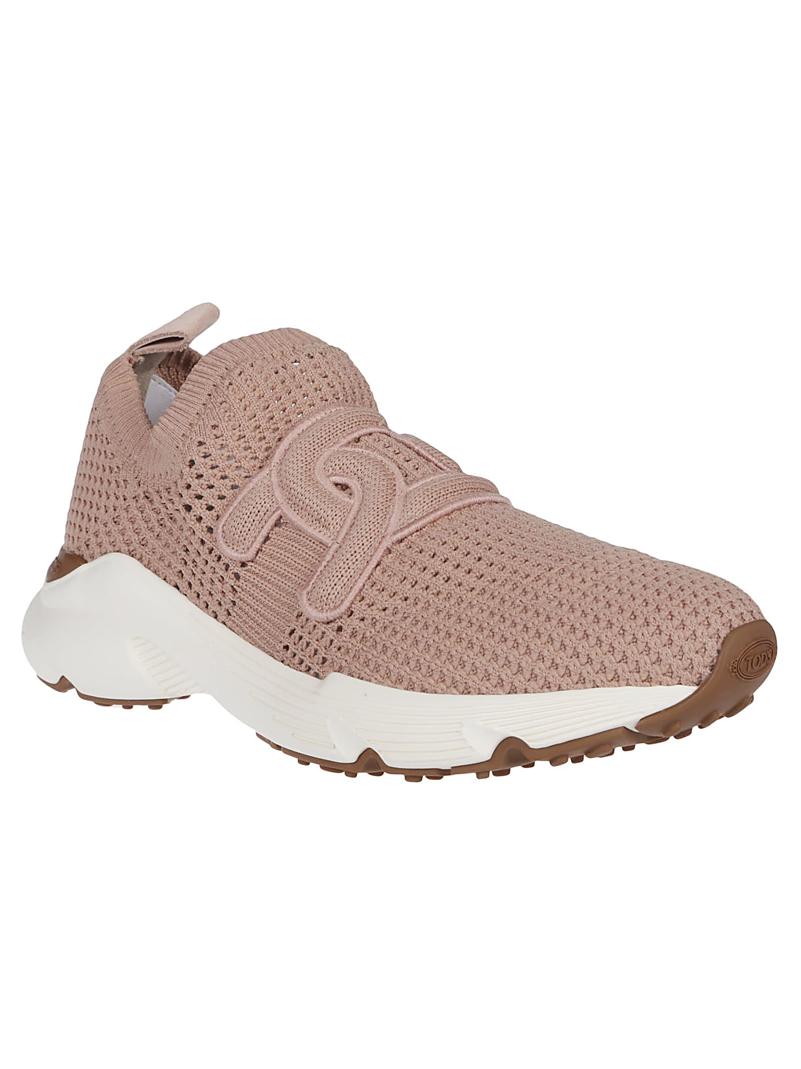 Tod's Womens Tods Sport Run 54c Calzino Logo-embellished Mesh-knit Low-top Trainers In Ballerina