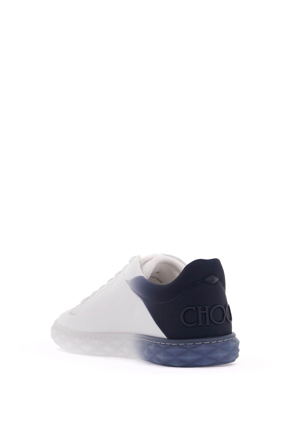 Shop Jimmy Choo Diamond Light/m Ii Sneakers In V White Navy Mix (white)