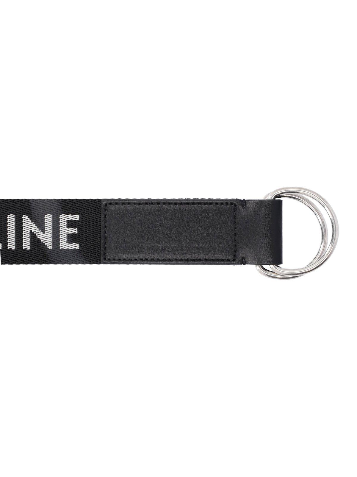 Shop Celine Medium Double Ring Belt In Si Black