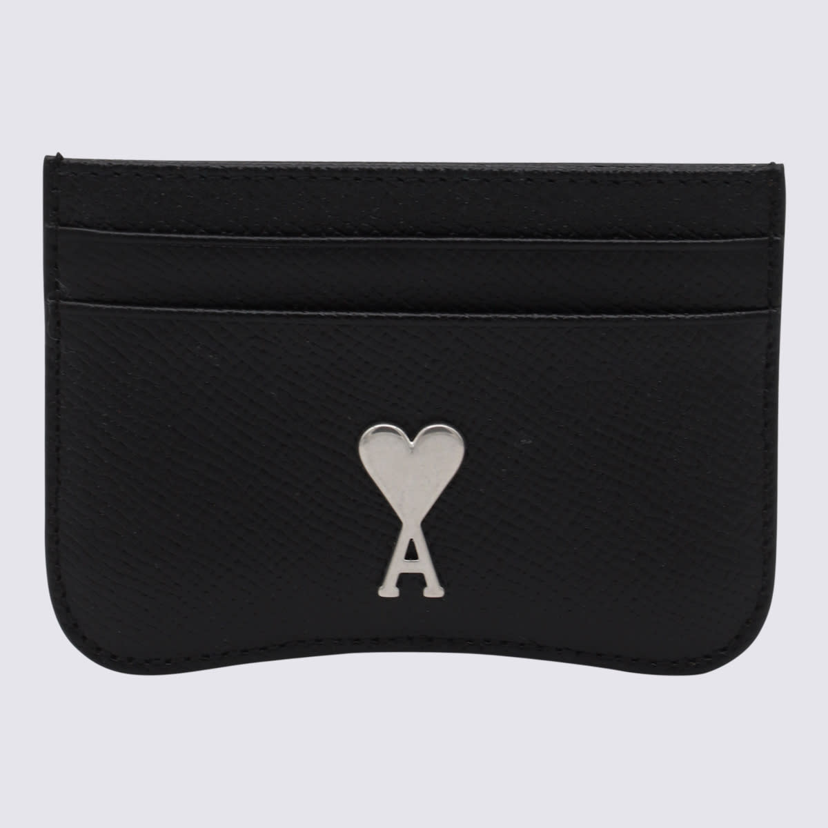 Black And Silver Leather Ami De Coeur Card Holder