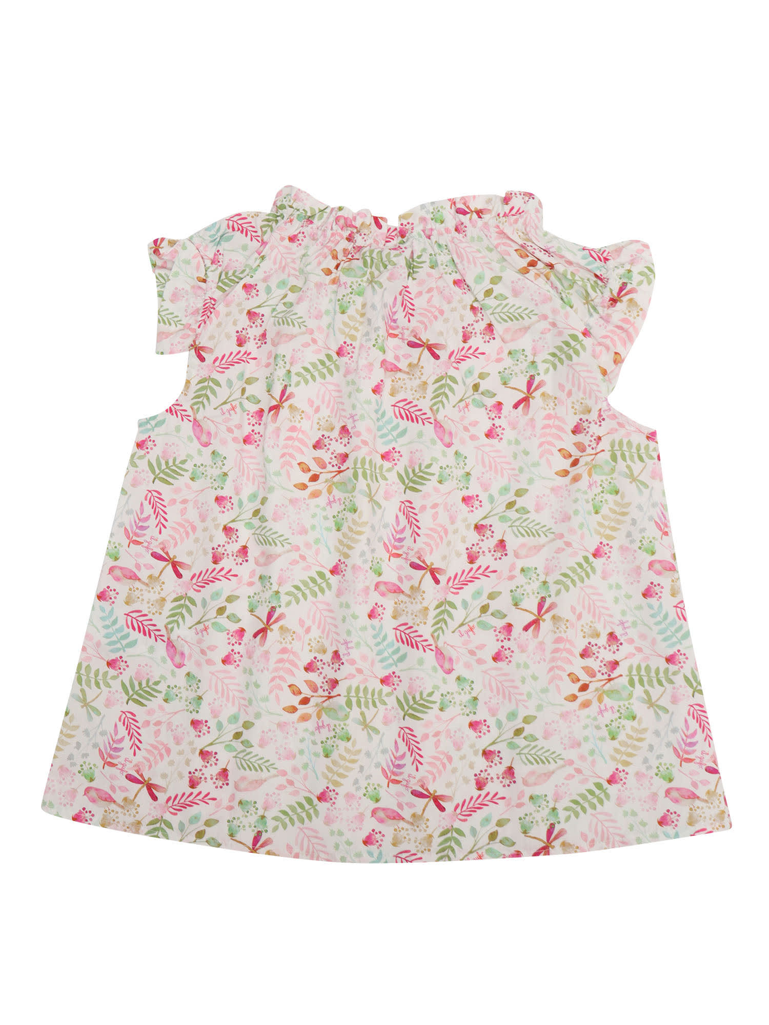 Shop Il Gufo Floral T-shirt For Girls In Pink