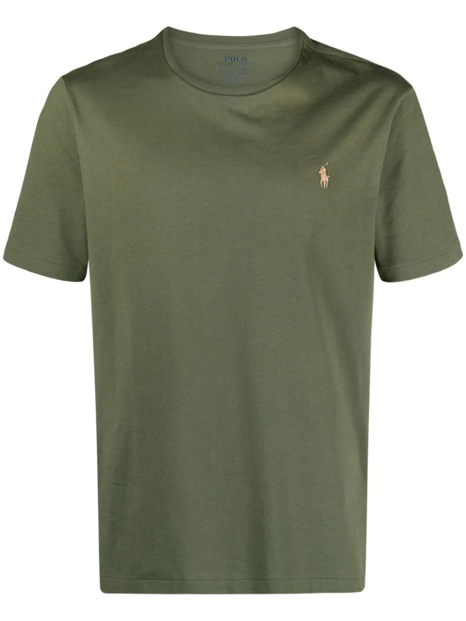 Shop Ralph Lauren Green Cotton T-shirt