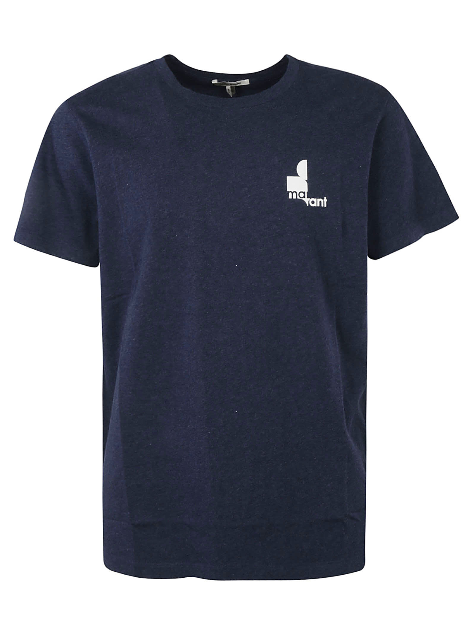 Isabel Marant Logo-print Crew-neck T-shirt In Midnight