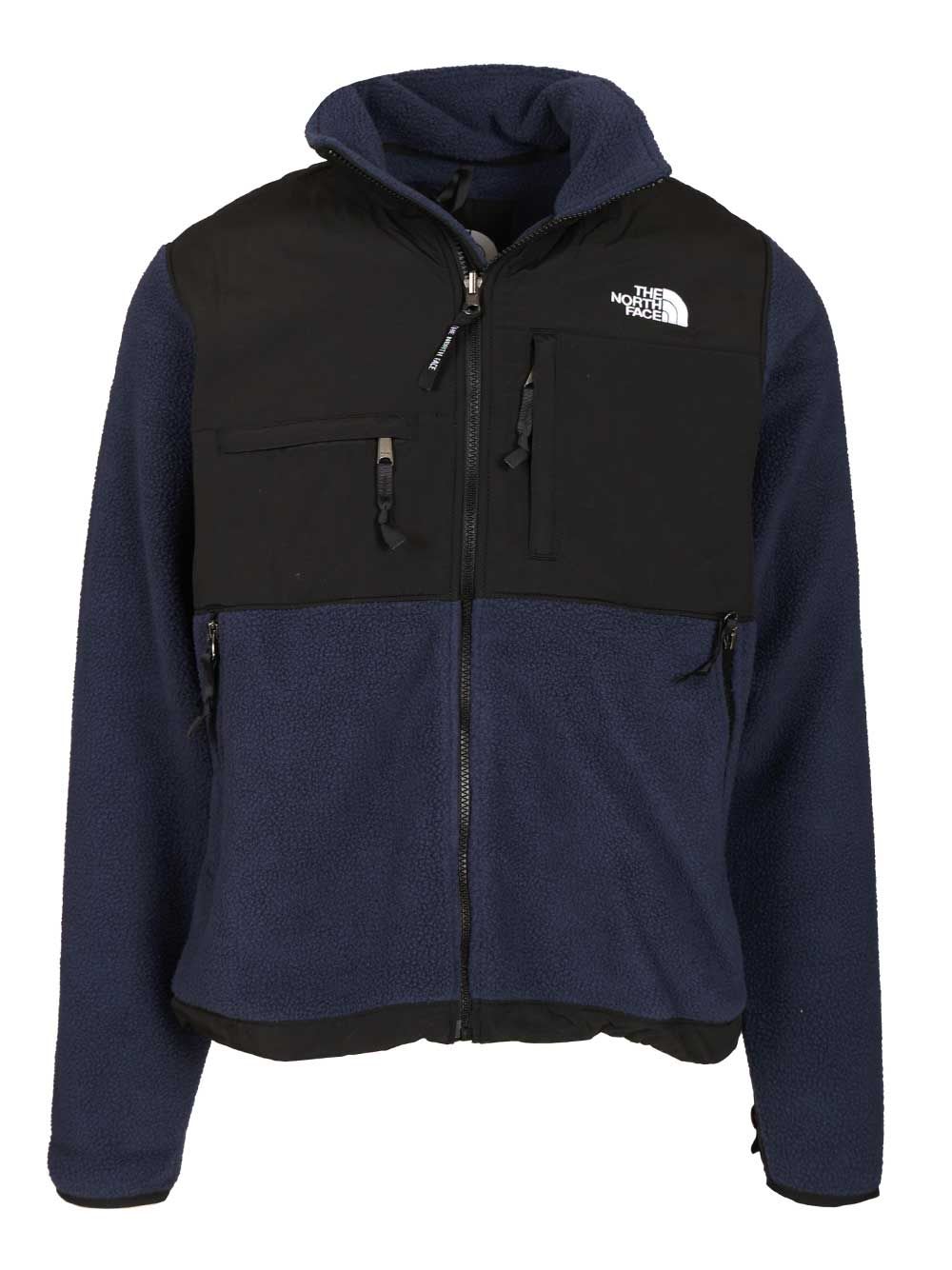 The North Face Logo Vertical Collar Grab Velvet Casual Jacket In Black