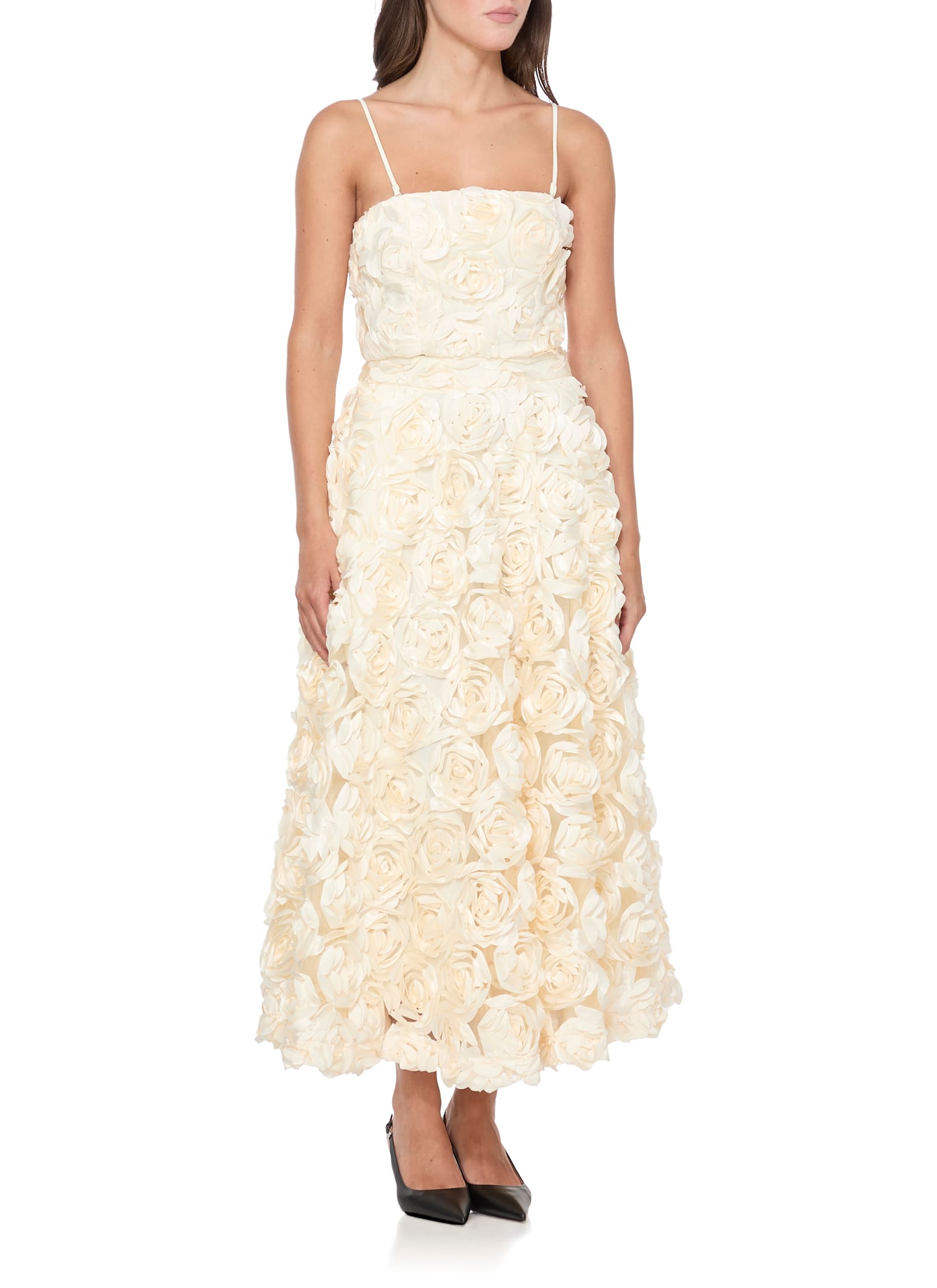 Rotate Birger Christensen Skirt With Roses In Yellow