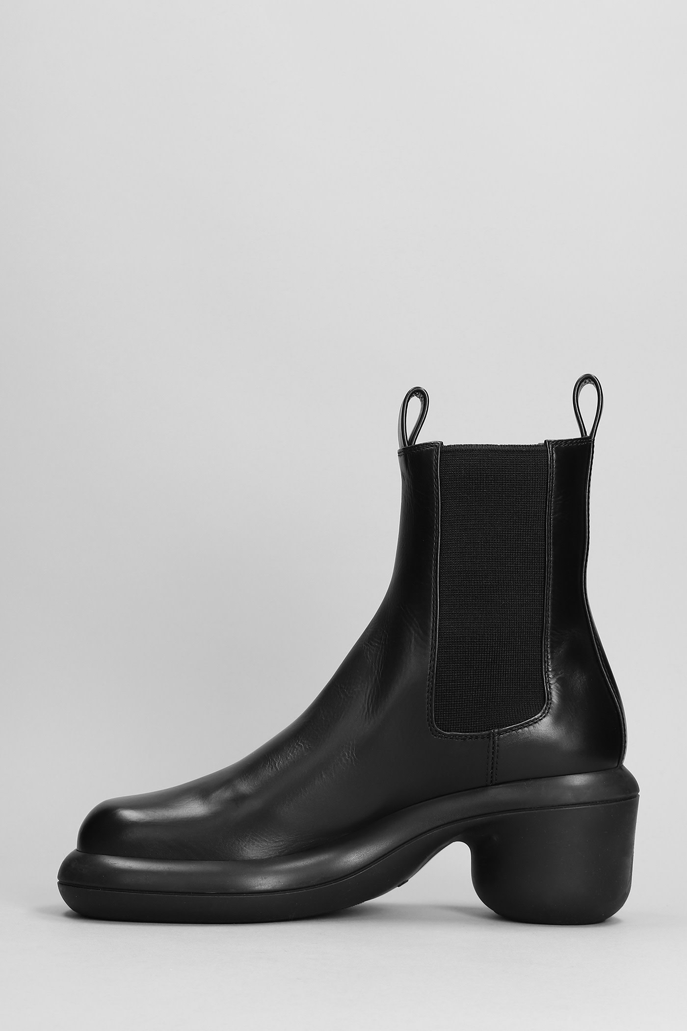 Jil Sander Leather Boot In Black