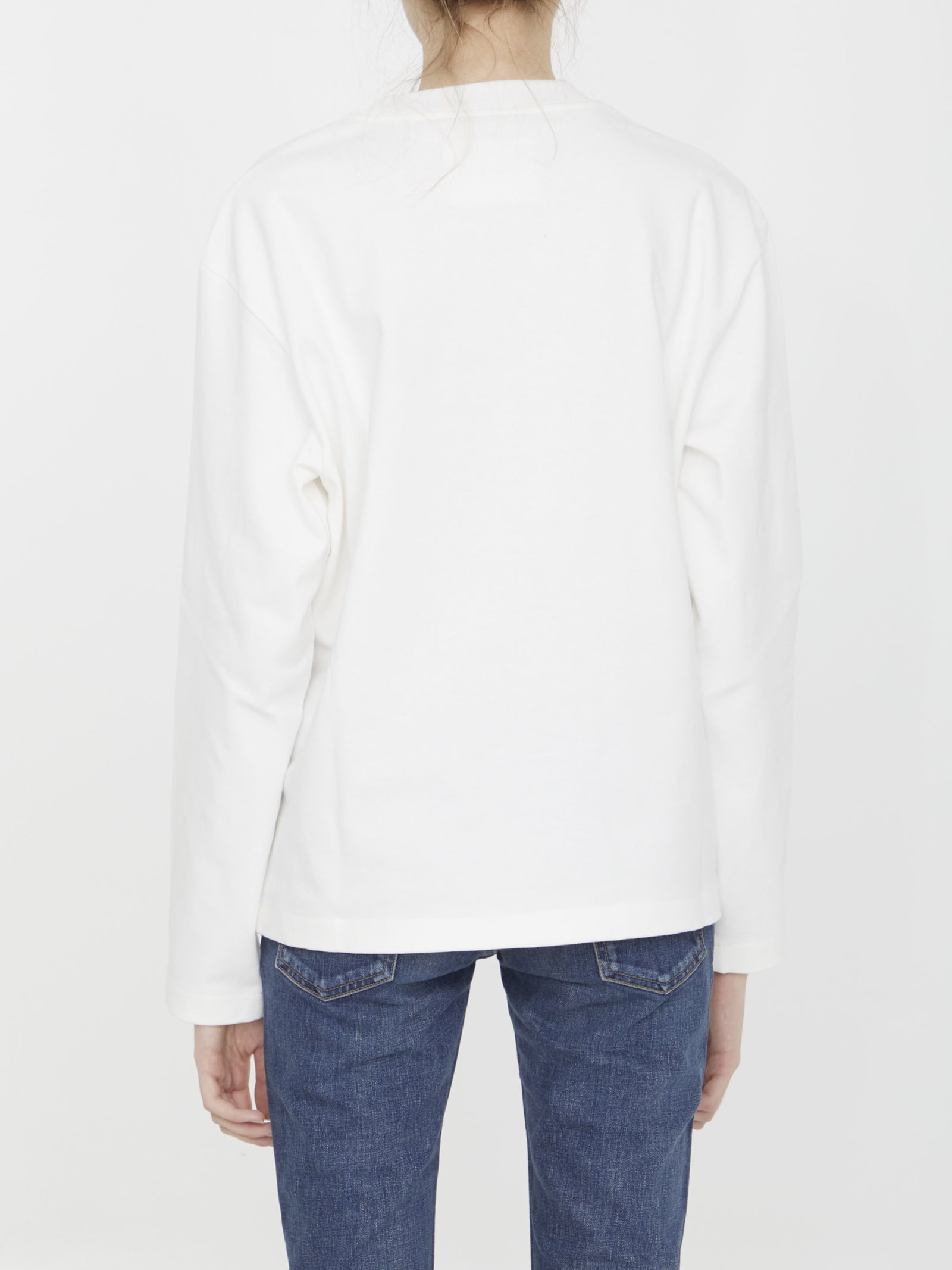 Shop Jil Sander Cotton T-shirt With Logo In Natural