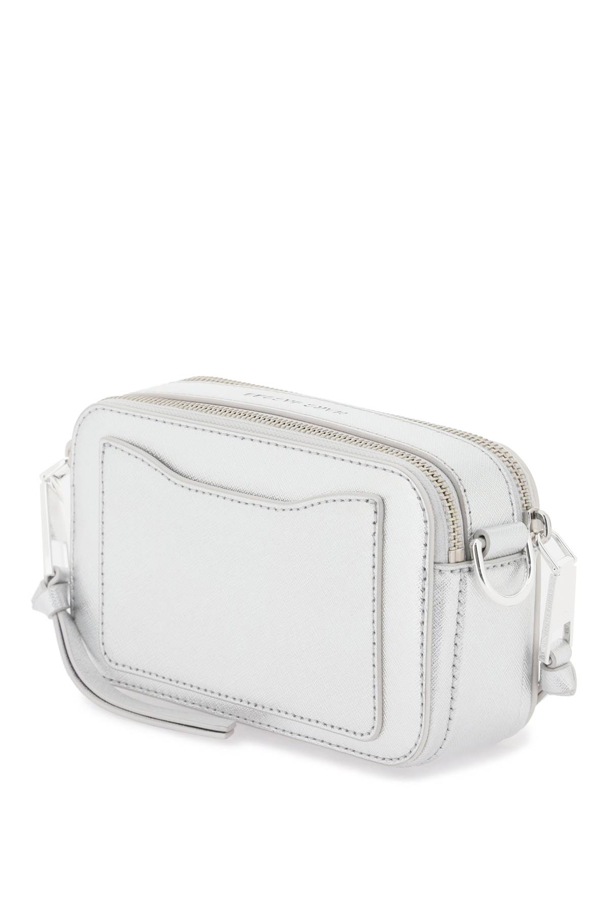 Marc Jacobs The Snapshot Leather Camera Bag In Silver