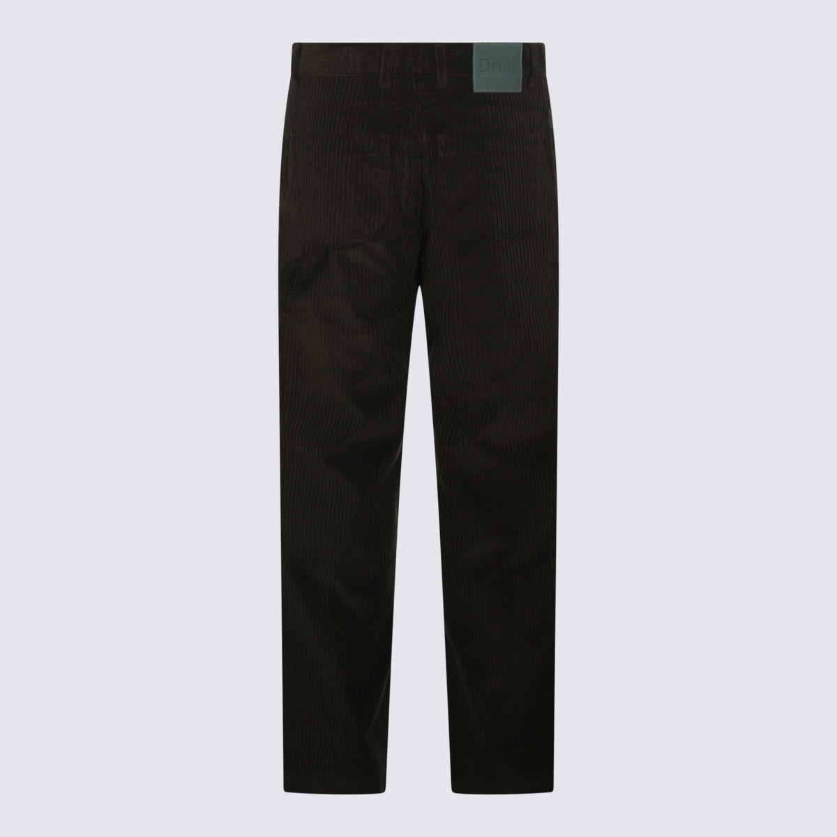 Shop Drôle De Monsieur Olive Cotton Pants In Green