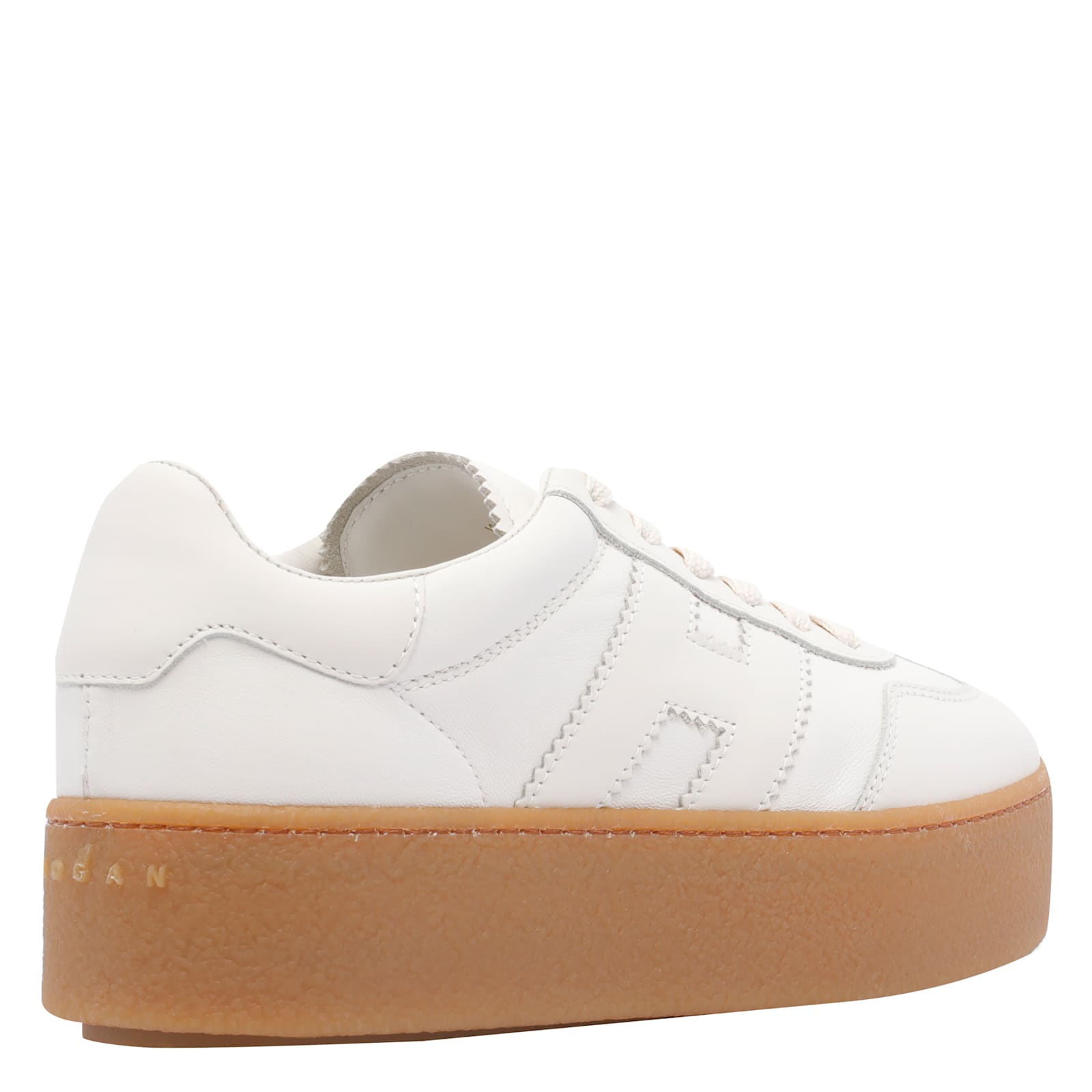 Hogan Cool Leather Platform Low-top Sneakers In White