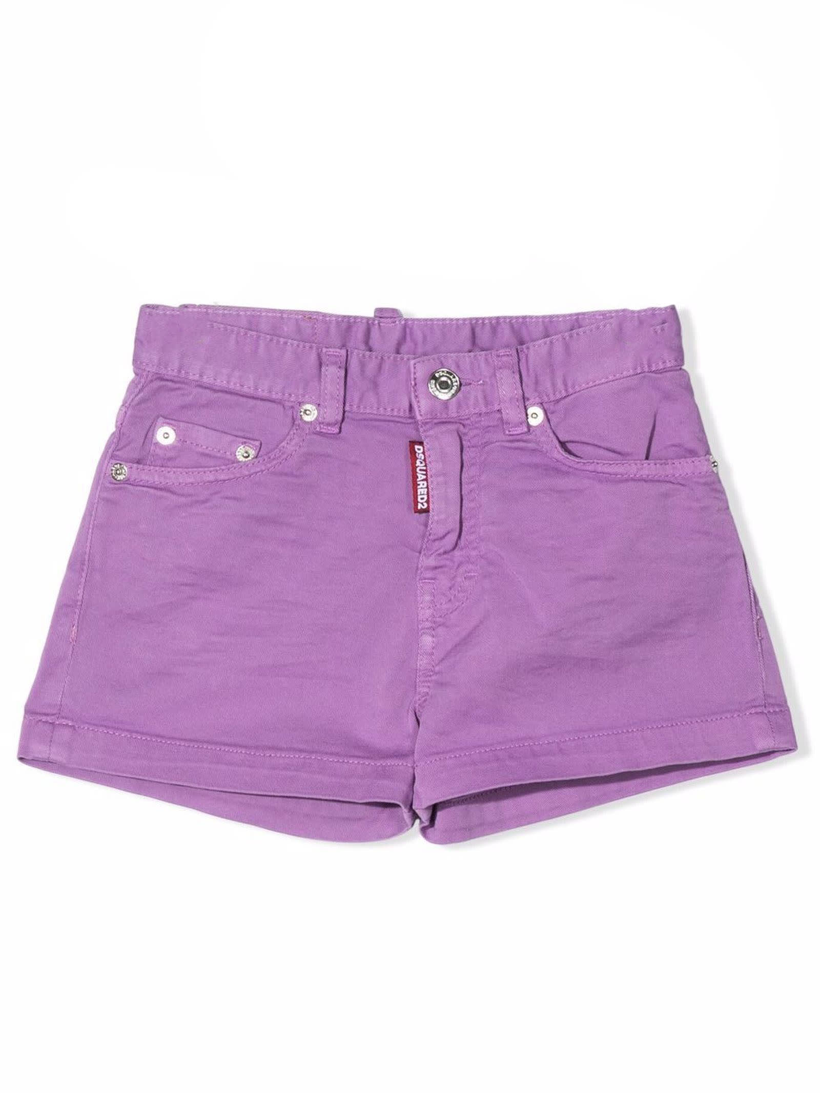 Dsquared2 Violet Cotton Shorts