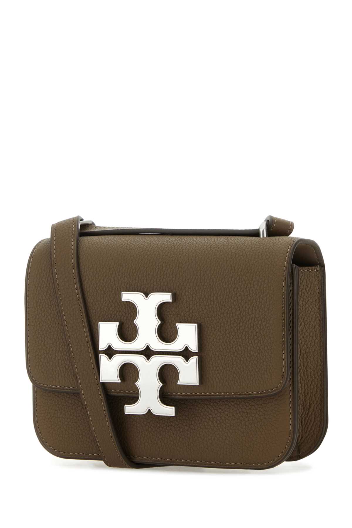 Shop Tory Burch Brown Leather Small Eleanor Crossbody Bag In Wildmushroom