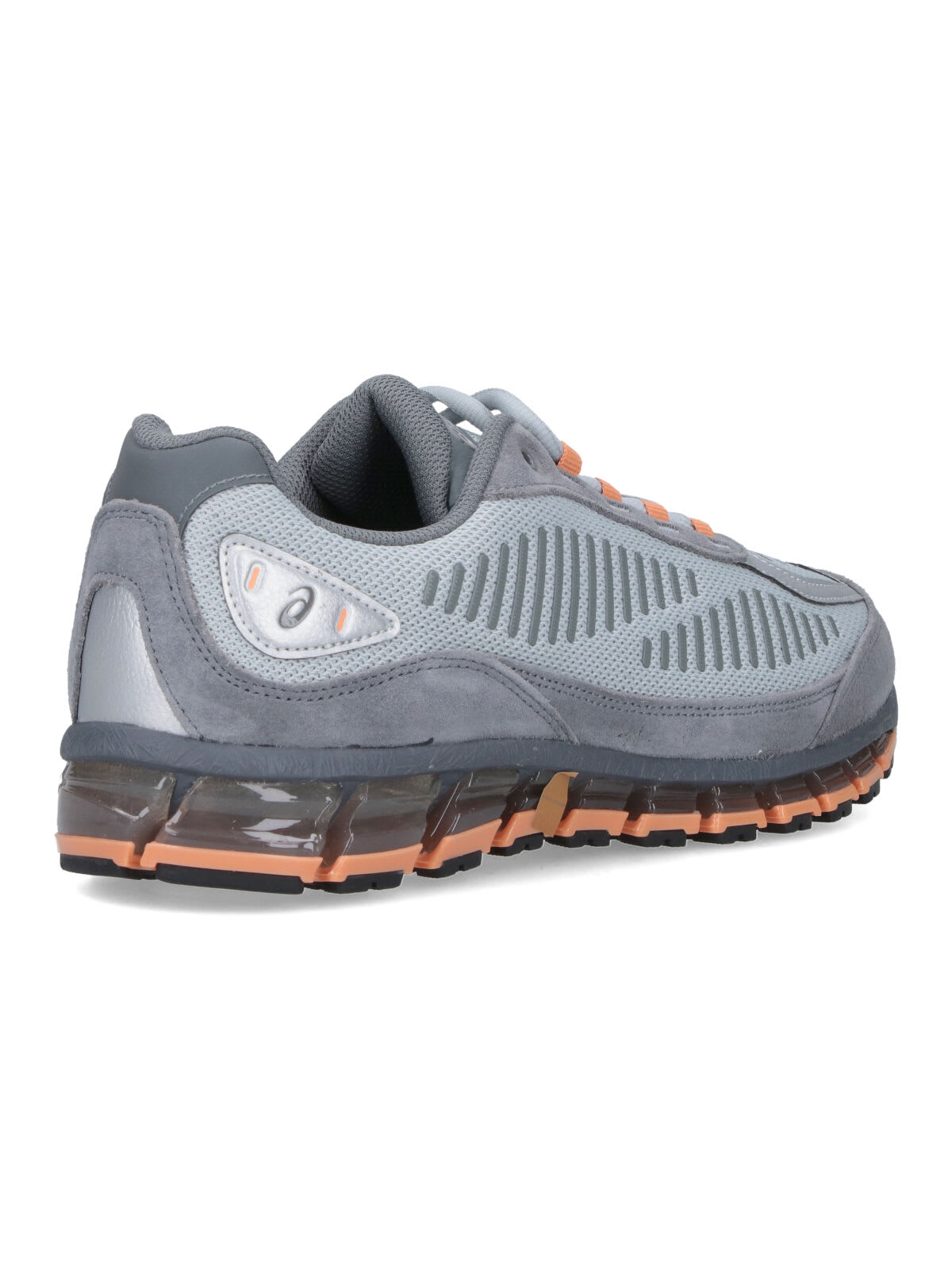 Asics Streamlined Grey Sneakers With Accent Details In Gray