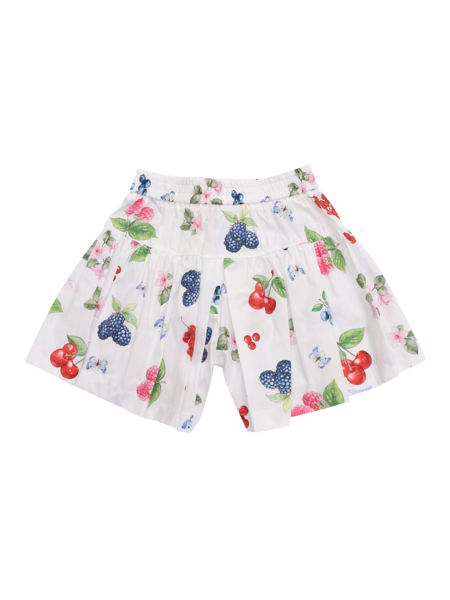 Monnalisa Fruit Printed Shorts In White