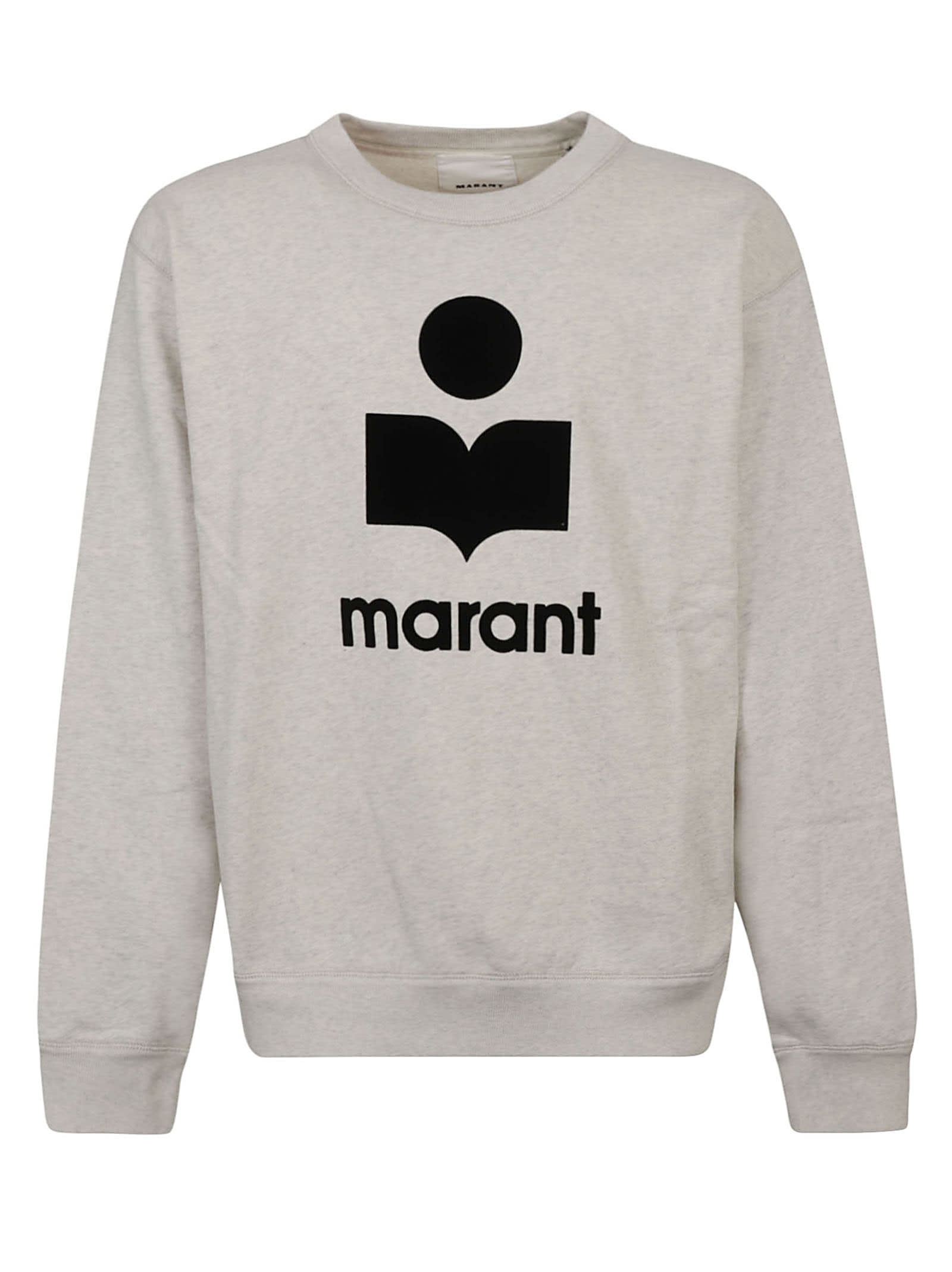 Isabel Marant Logo Print Sweatshirt In Ecru