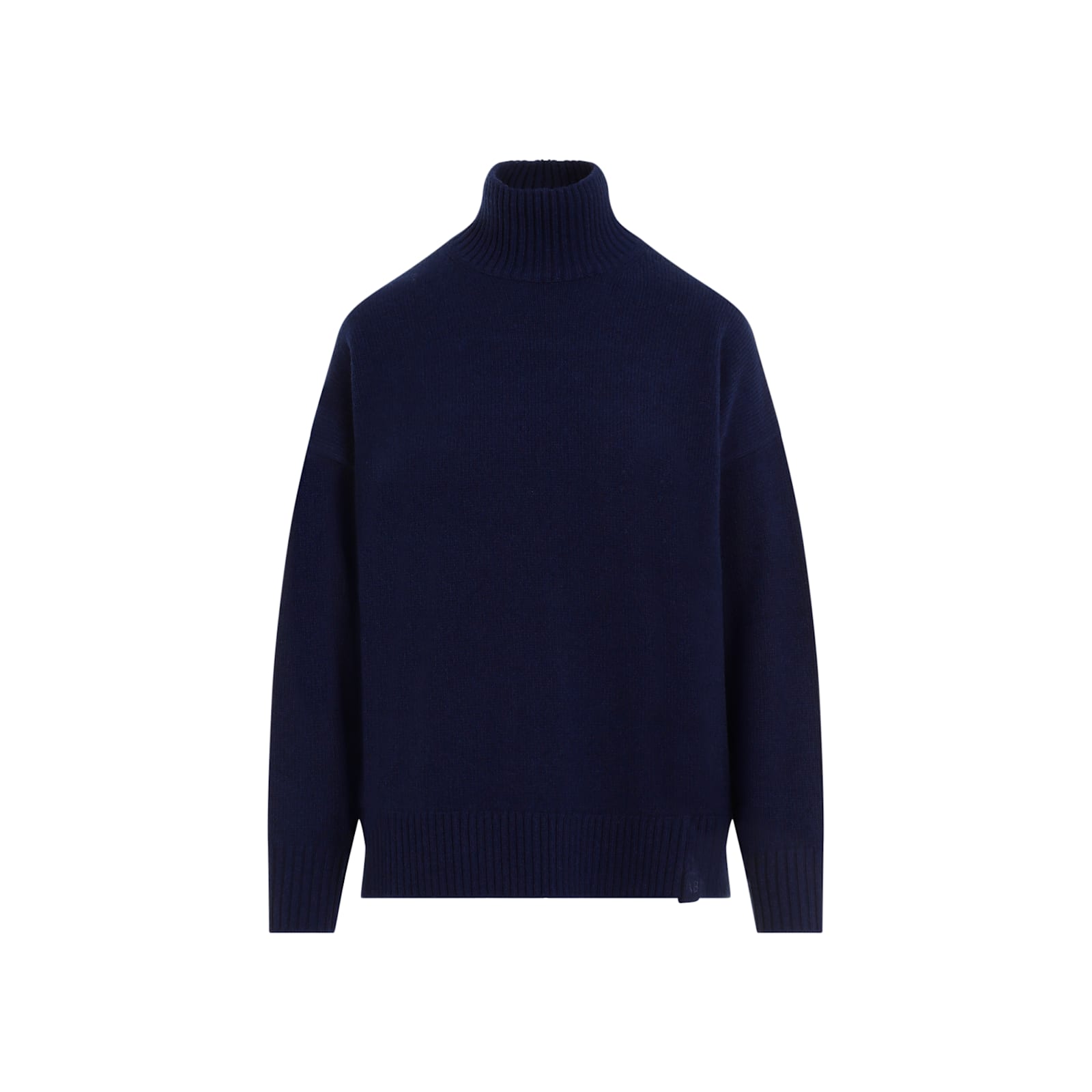 Shop Victoria Beckham Convertible Turtle Neck Jumper In Navy