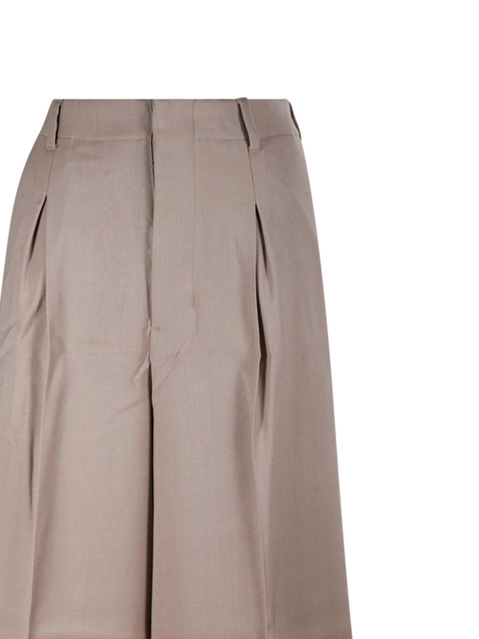 Ami Alexandre Mattiussi Paris Faille High Waisted Knee-length Shorts In Lighttaupe