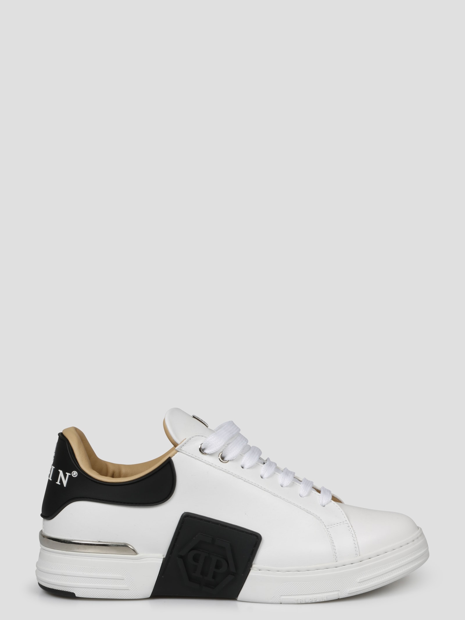 Shop Philipp Plein Phantom Kick$ Low-top Sneakers In White