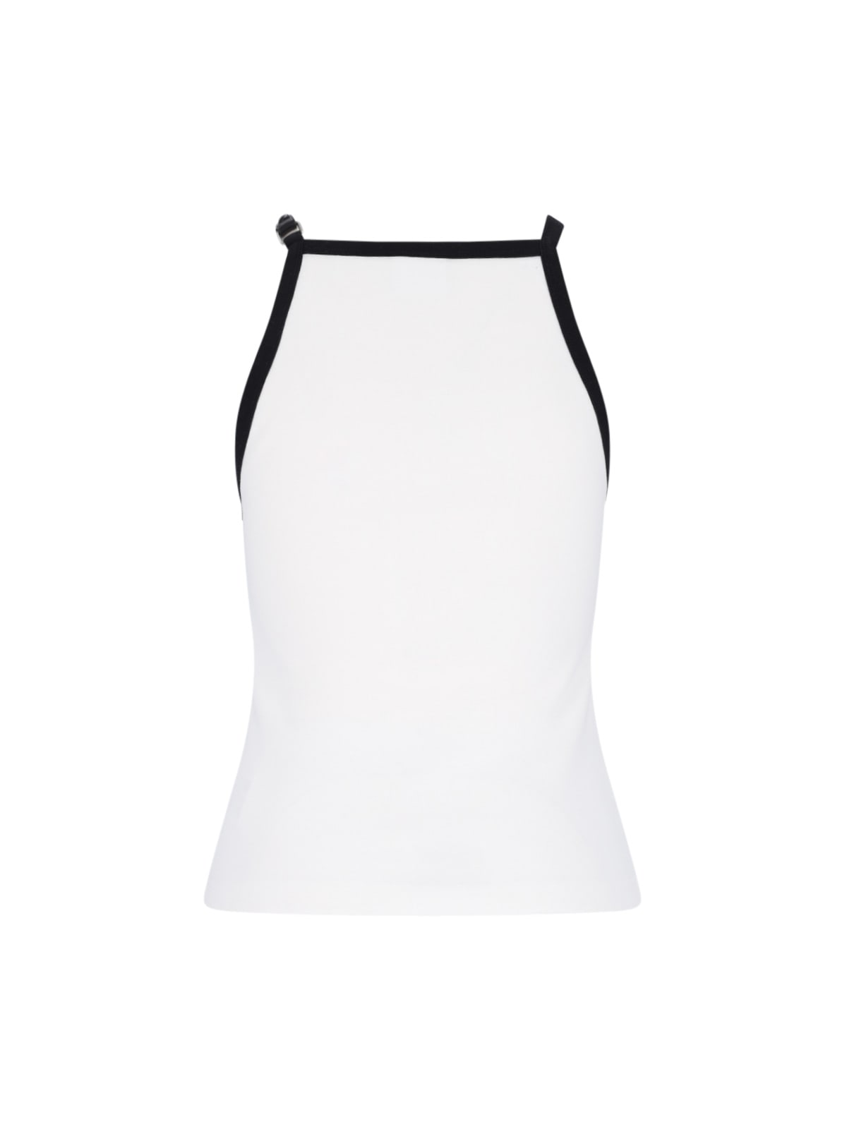 Courrèges Courreges Buckle Contrast Tank Top White In White