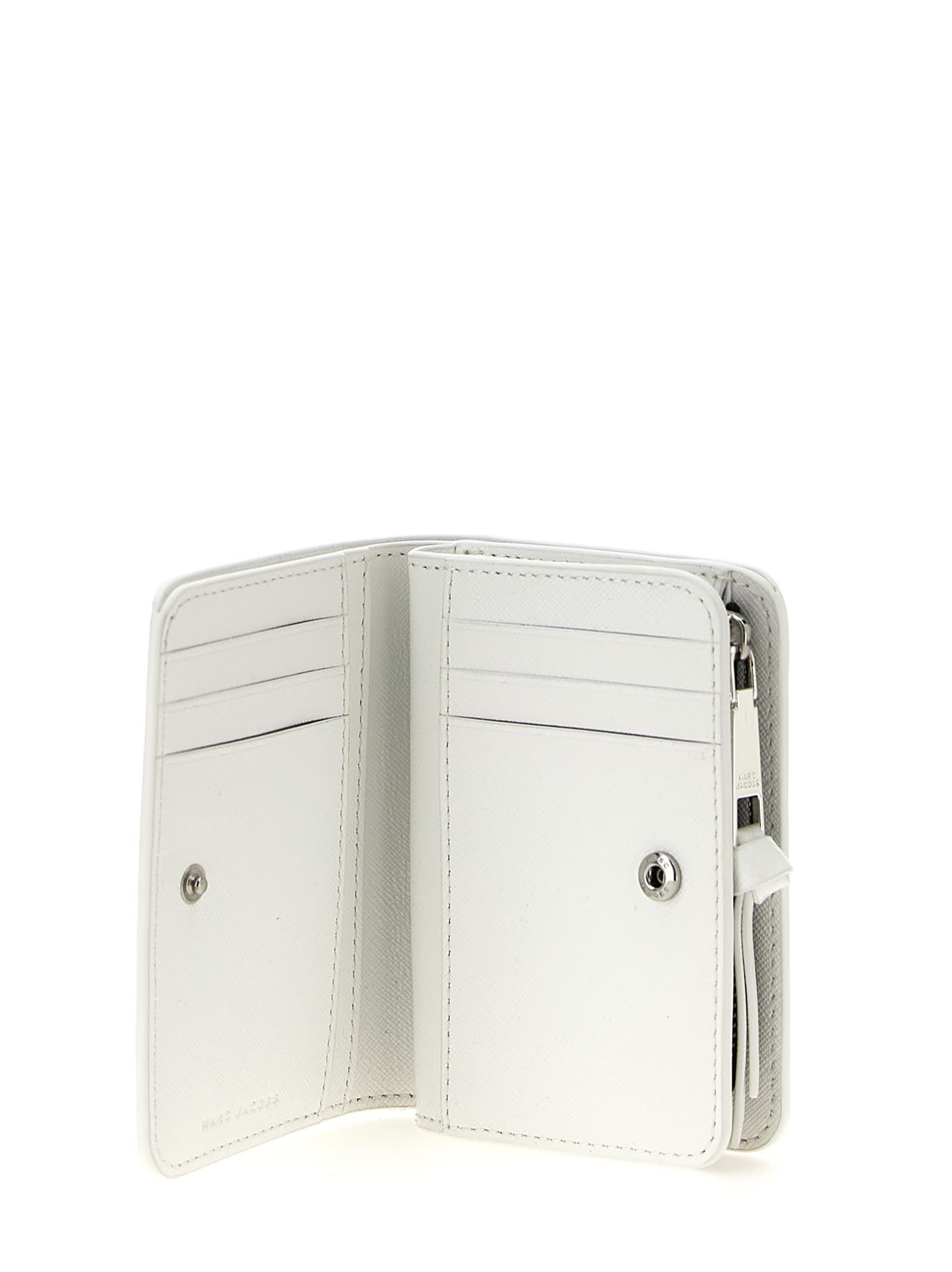 Shop Marc Jacobs The Utility Snapshot Mini Compact Wallet In White