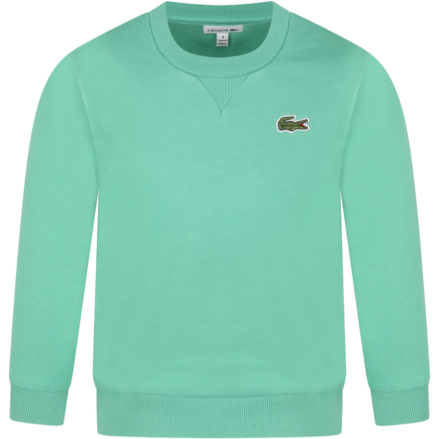 Lacoste Green Sweatshirt For Boy With Crocodile