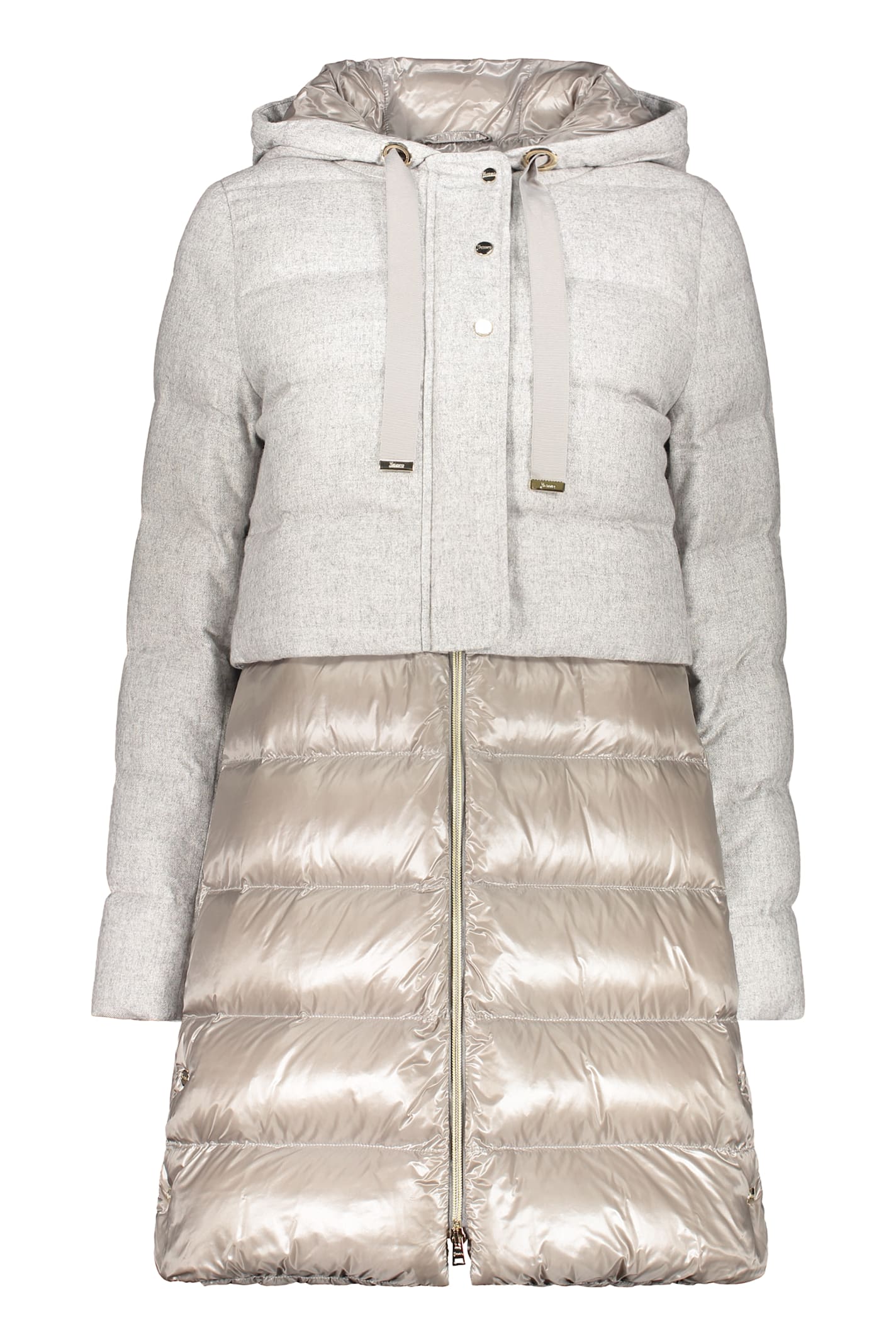 Herno Hooded Down Jacket In Gray