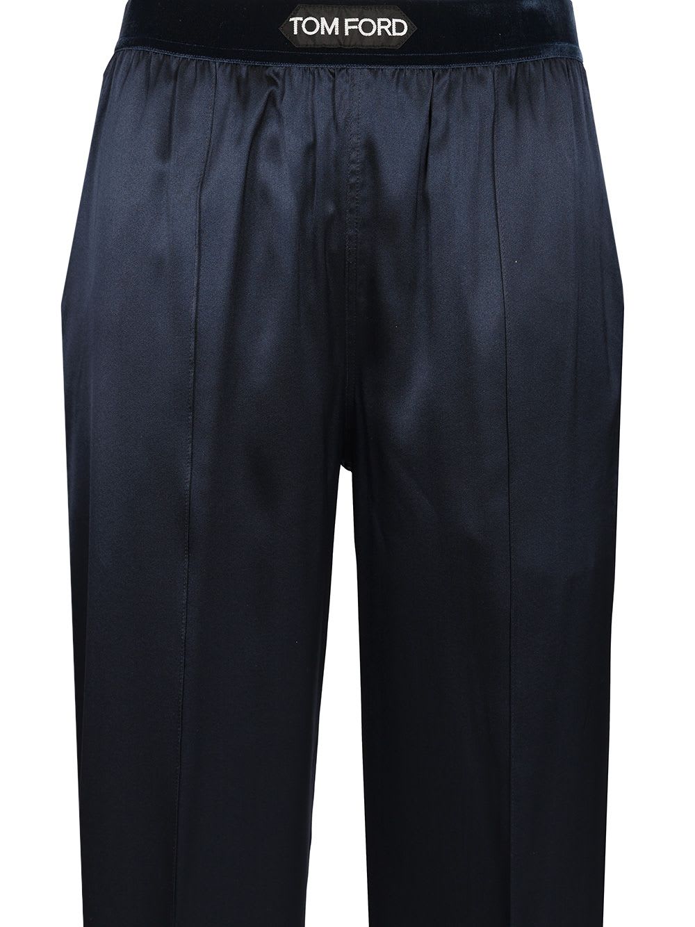 Tom Ford Blue Silk Pajama Trousers In Blue