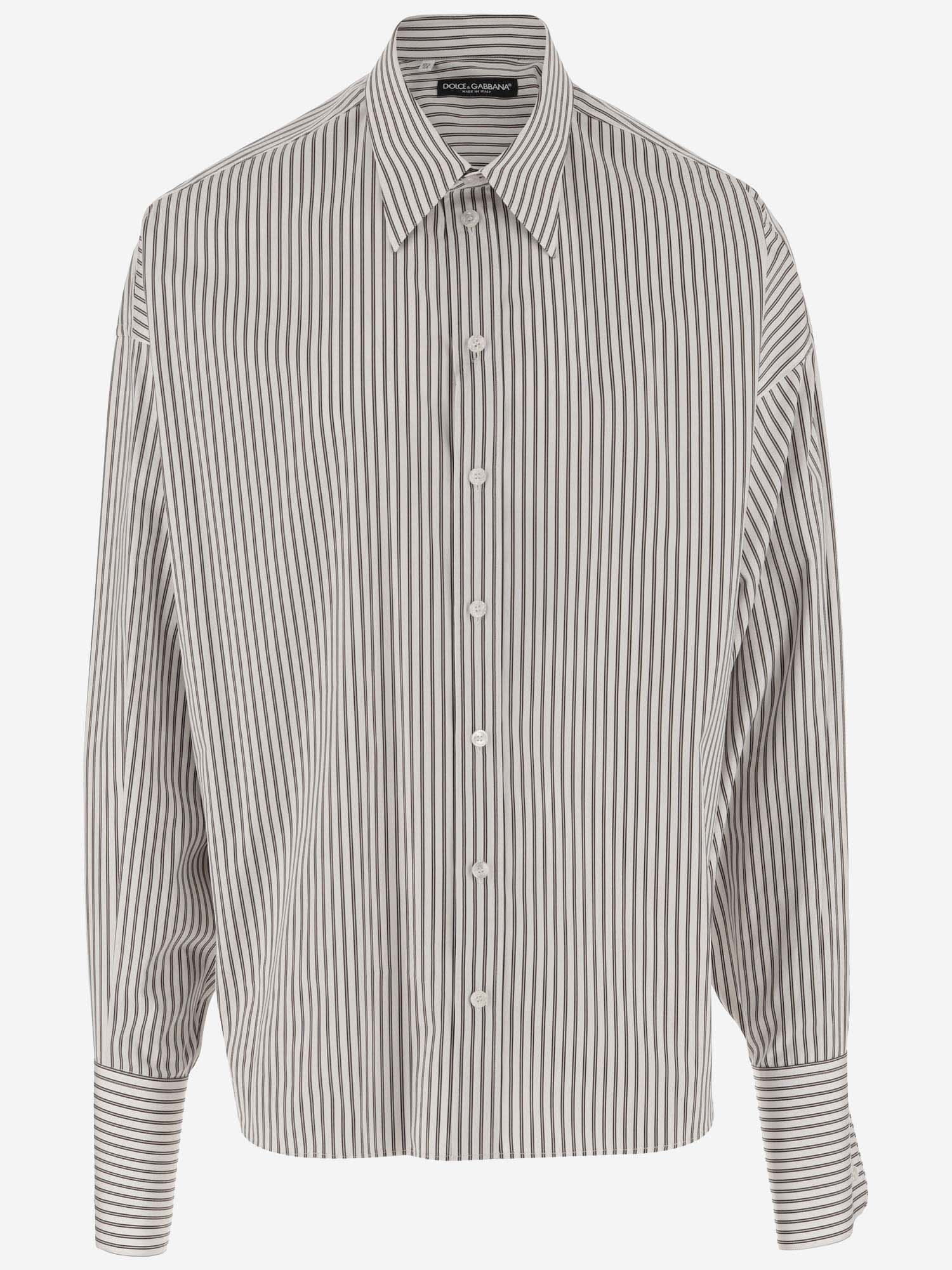 DOLCE & GABBANA STRIPED COTTON SHIRT