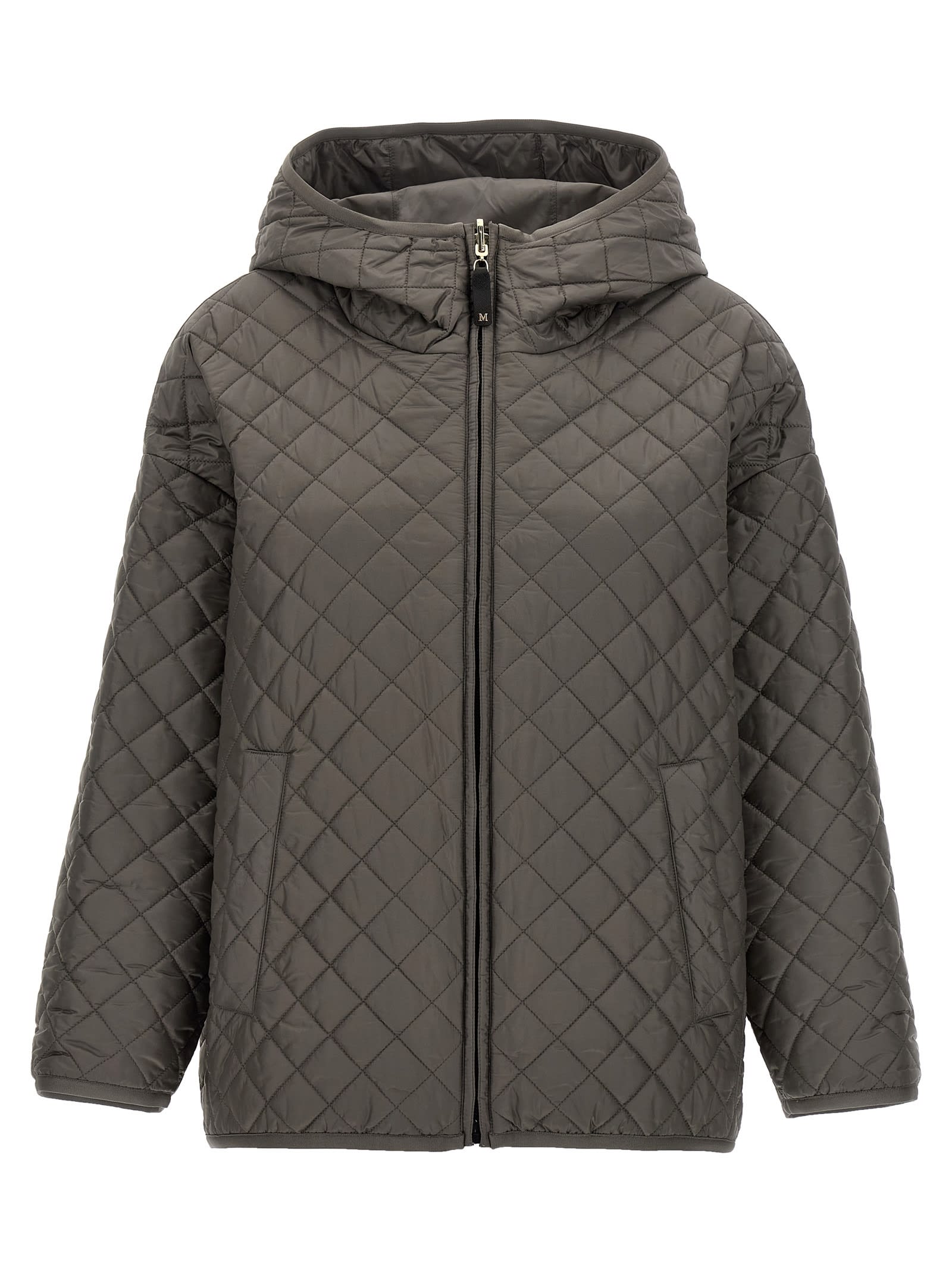 Max Mara The Cube Leo Puffer Jackets Gray In Gray