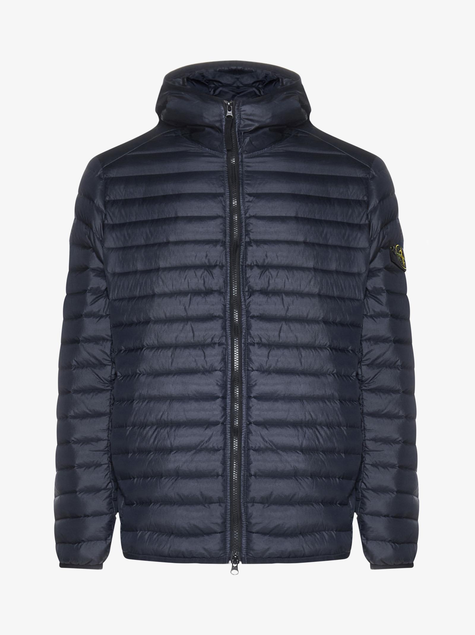 Stone Island Hooded Quilted Nylon Down Jacket