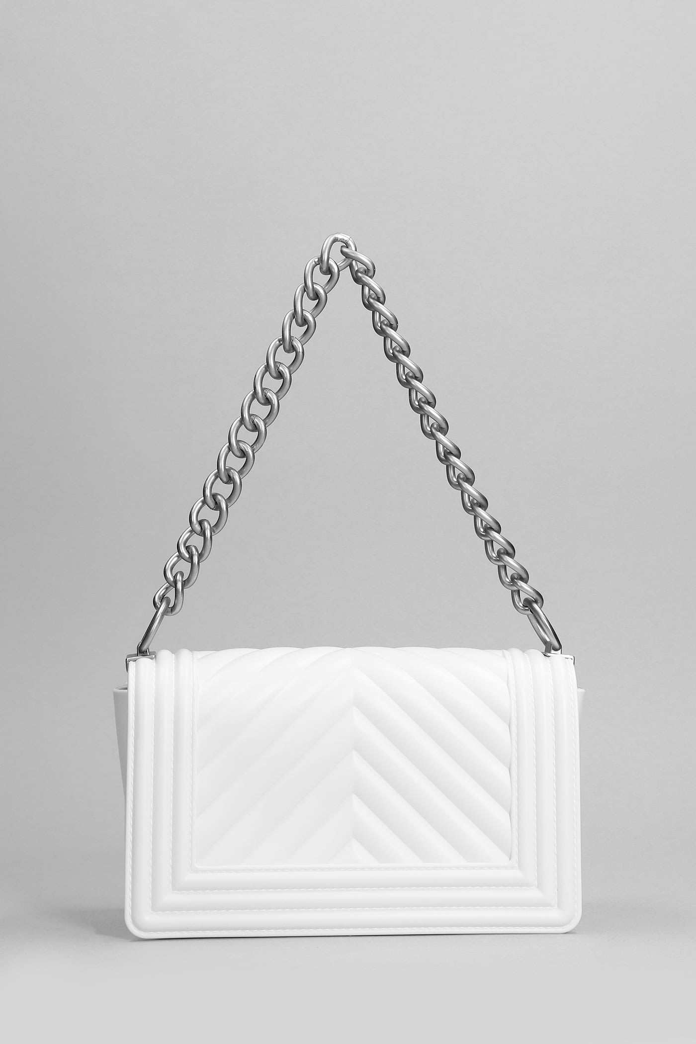 Shop Marc Ellis Flat S Shoulder Bag In White Pvc