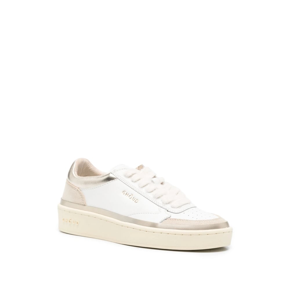 Ghoud Pads Low Leather Sneakers In White