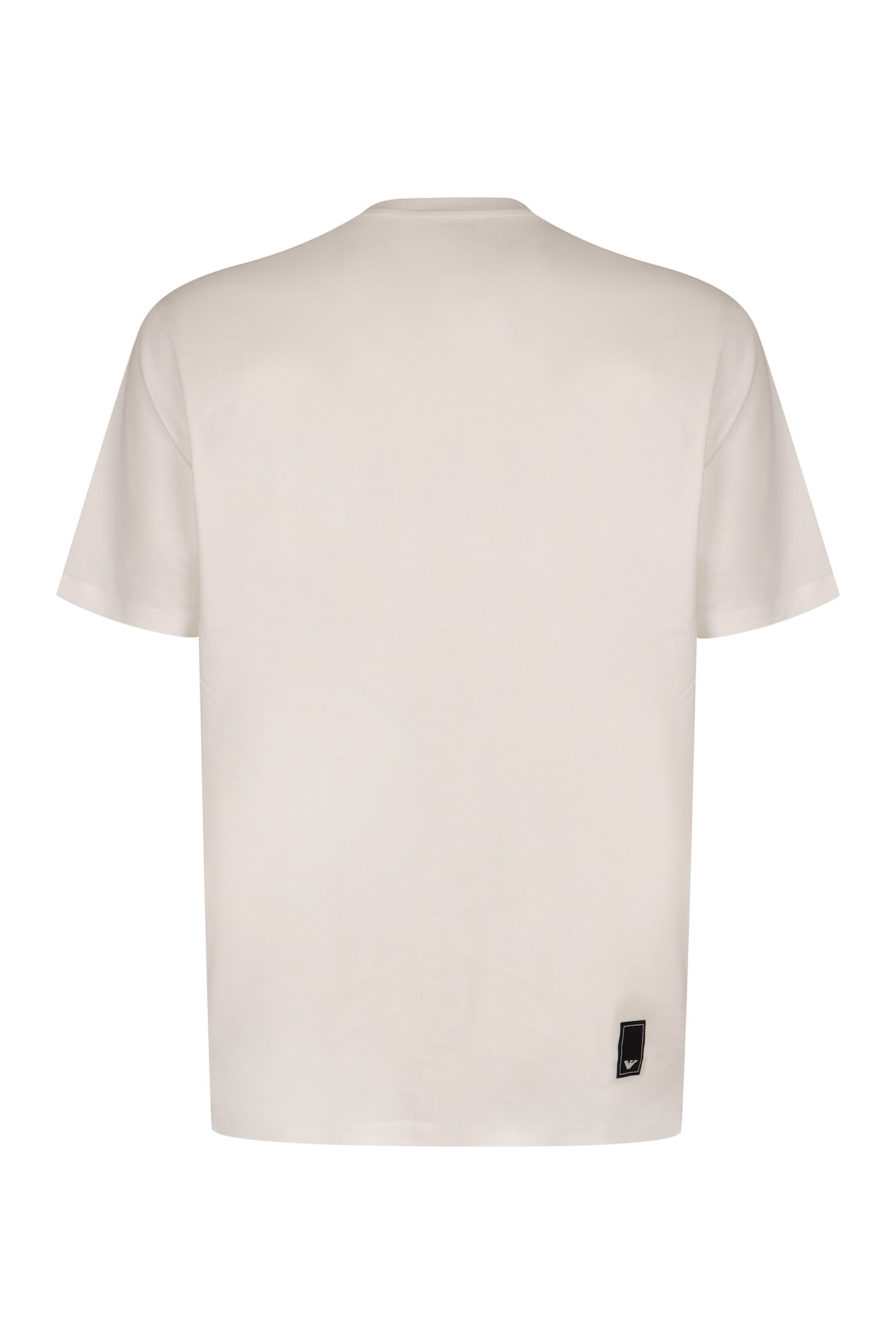 Emporio Armani All-over Logo Crew Neck T-shirt In White