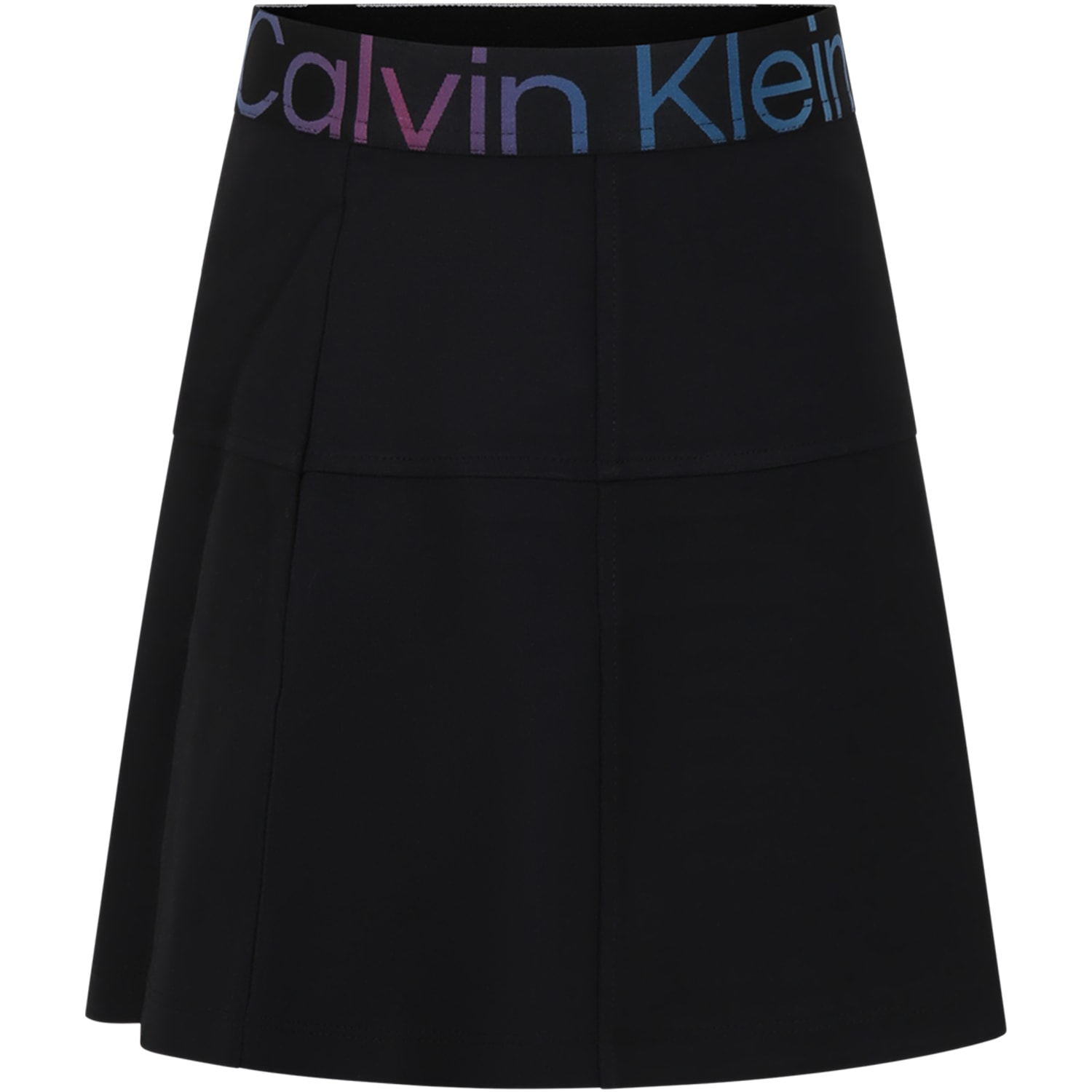 Calvin Klein Kids' Black Skirt For Girl With Logo