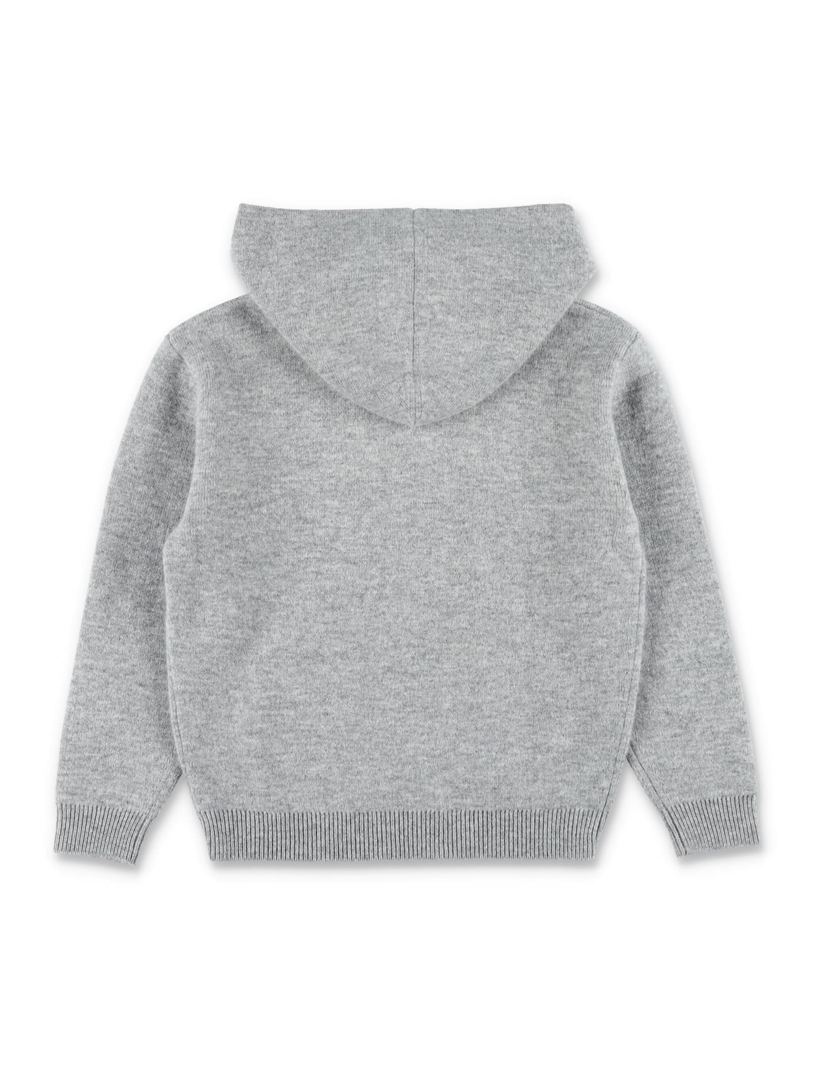 Bonpoint Janumahil Girls Hooded Sweater In Gray