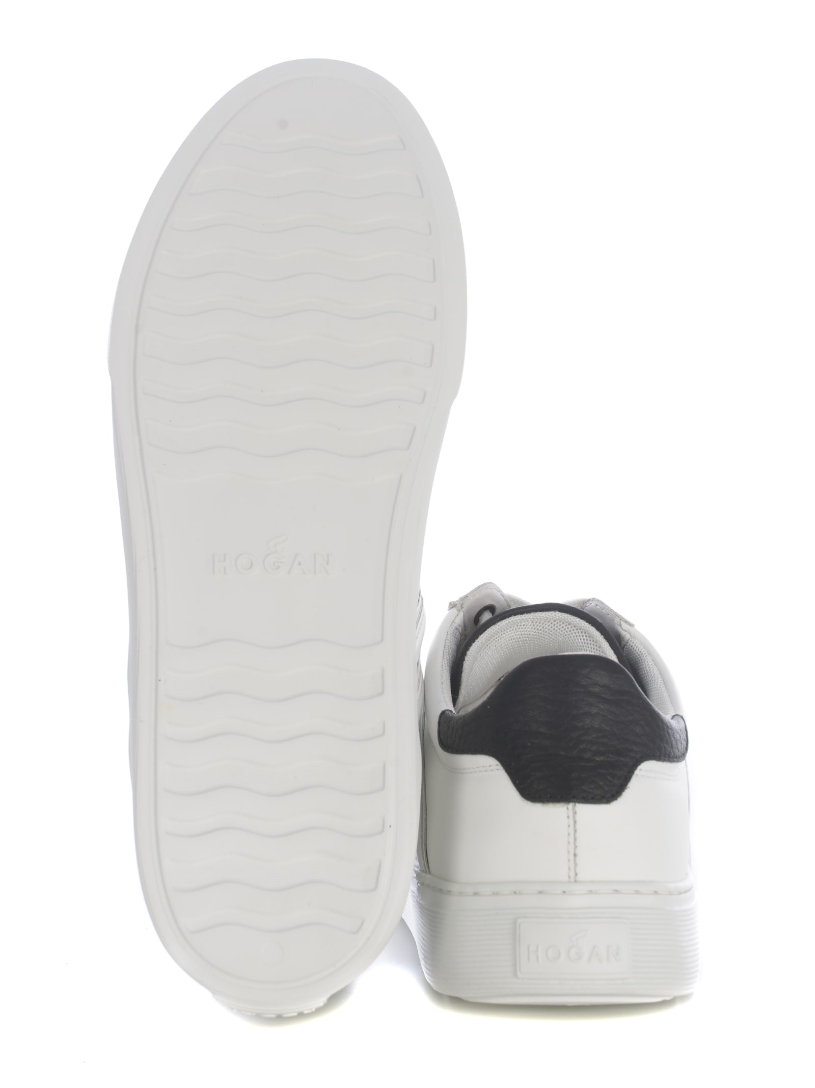 Shop Hogan Sneakers  H365 In Leather In Bianco