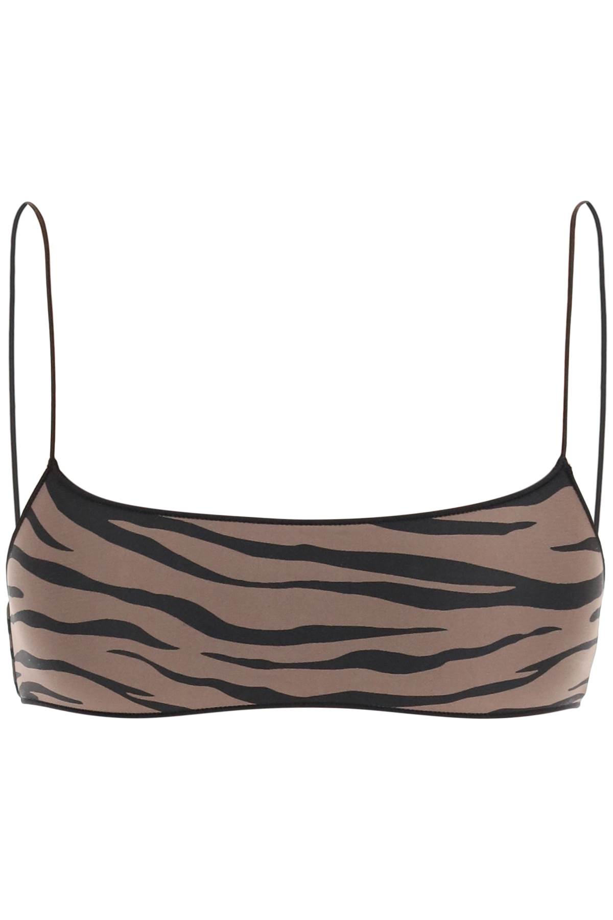 Shop Tropic Of C The C Bralette Bikini Top In Zebra Driftwood (brown)