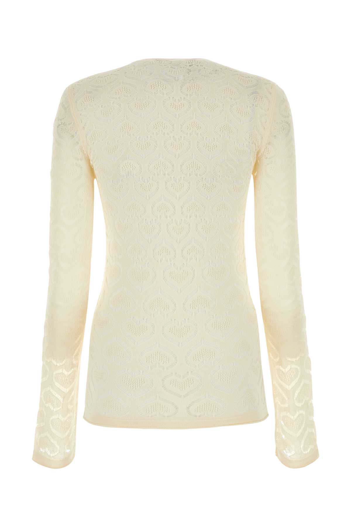 Shop Marco Rambaldi Ivory Lace Top In White
