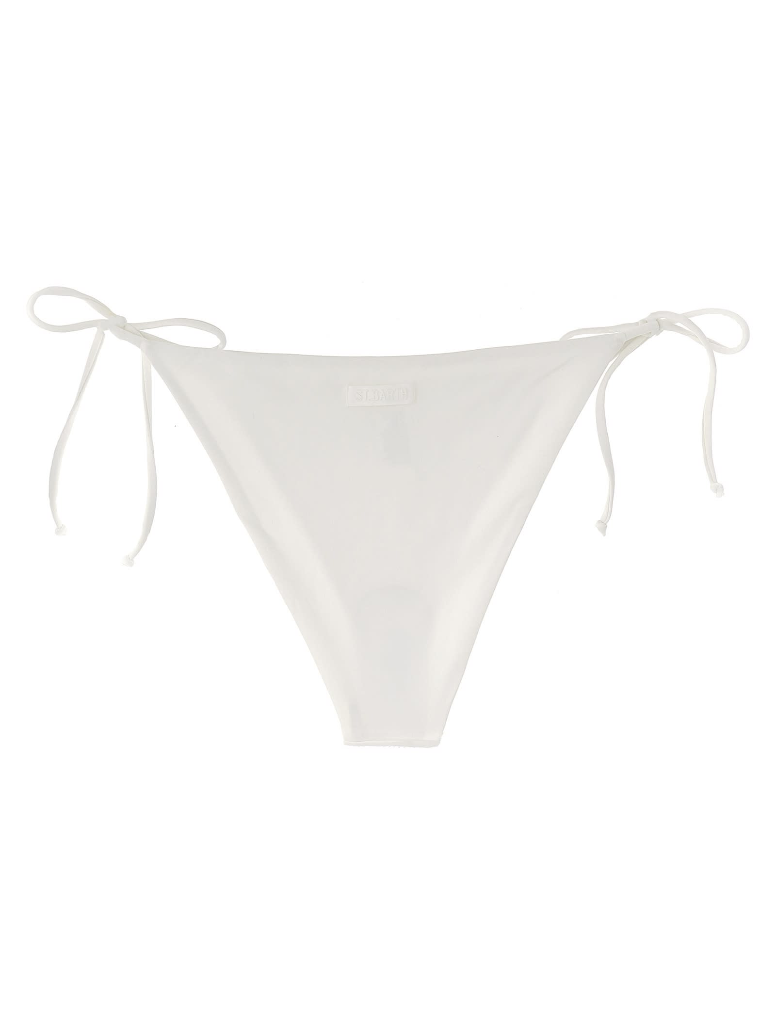 Mc2 Saint Barth Virgo Bikini Bottoms Beachwear White In White